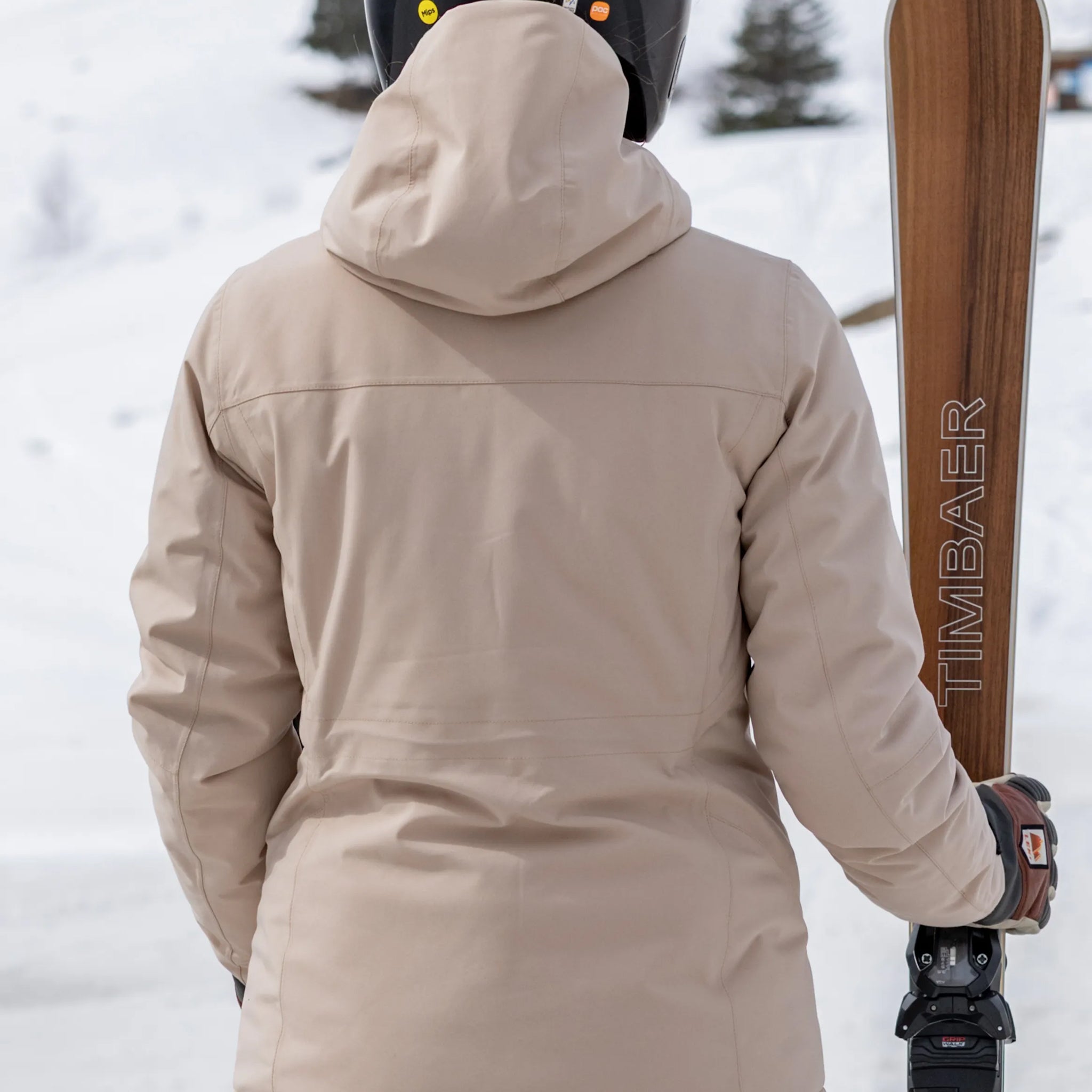 Frauen Skijacke Cosma oxford tan