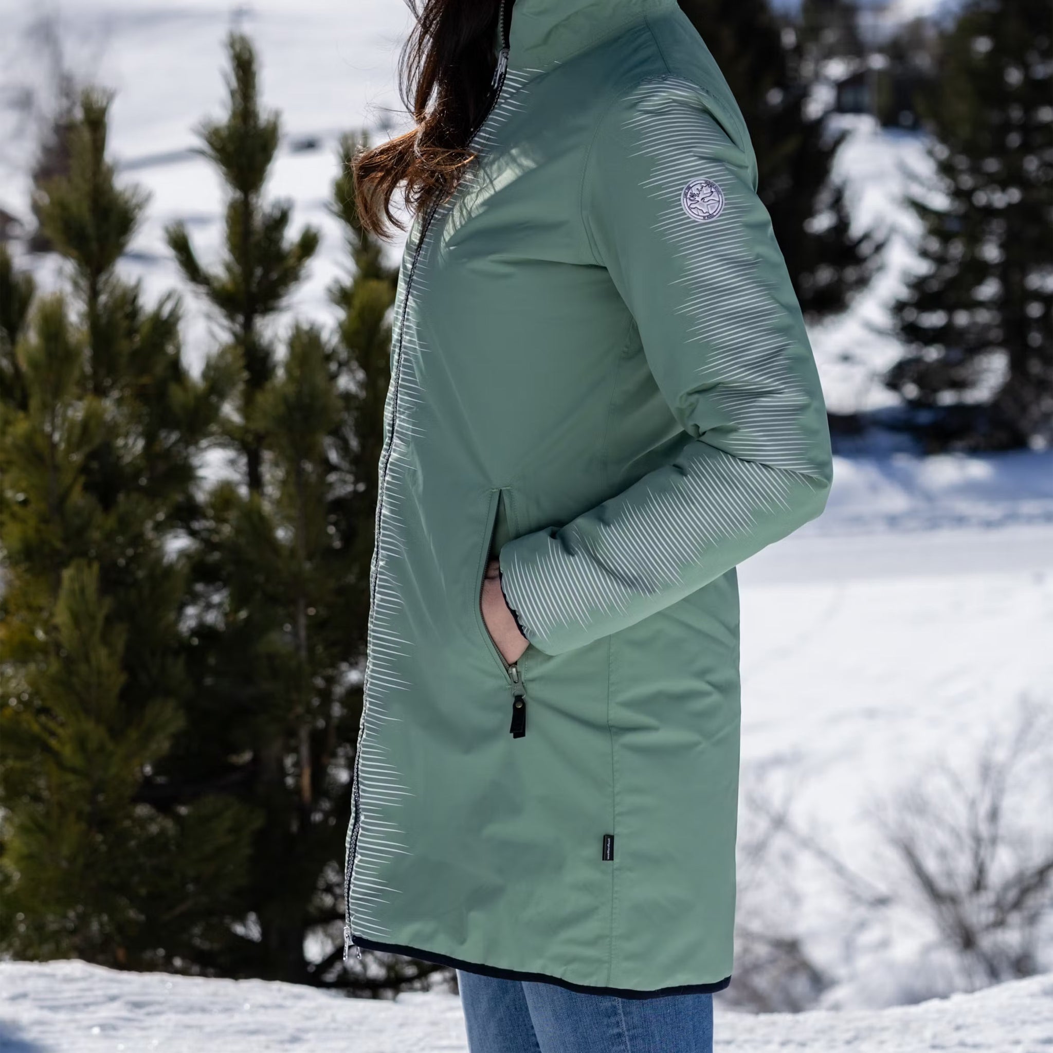 Femmes Gale Manteau d'hiver hedge green