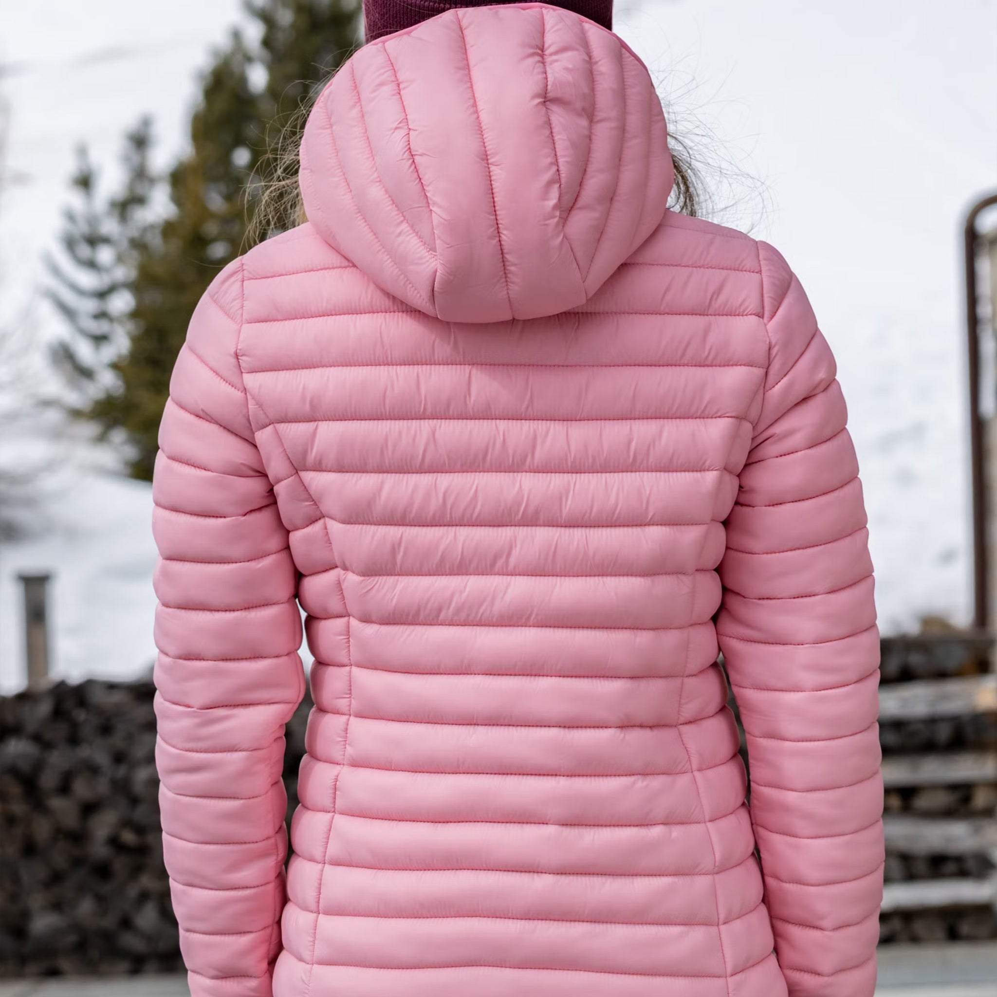 Frauen Jacke Hood Pac Jac pink