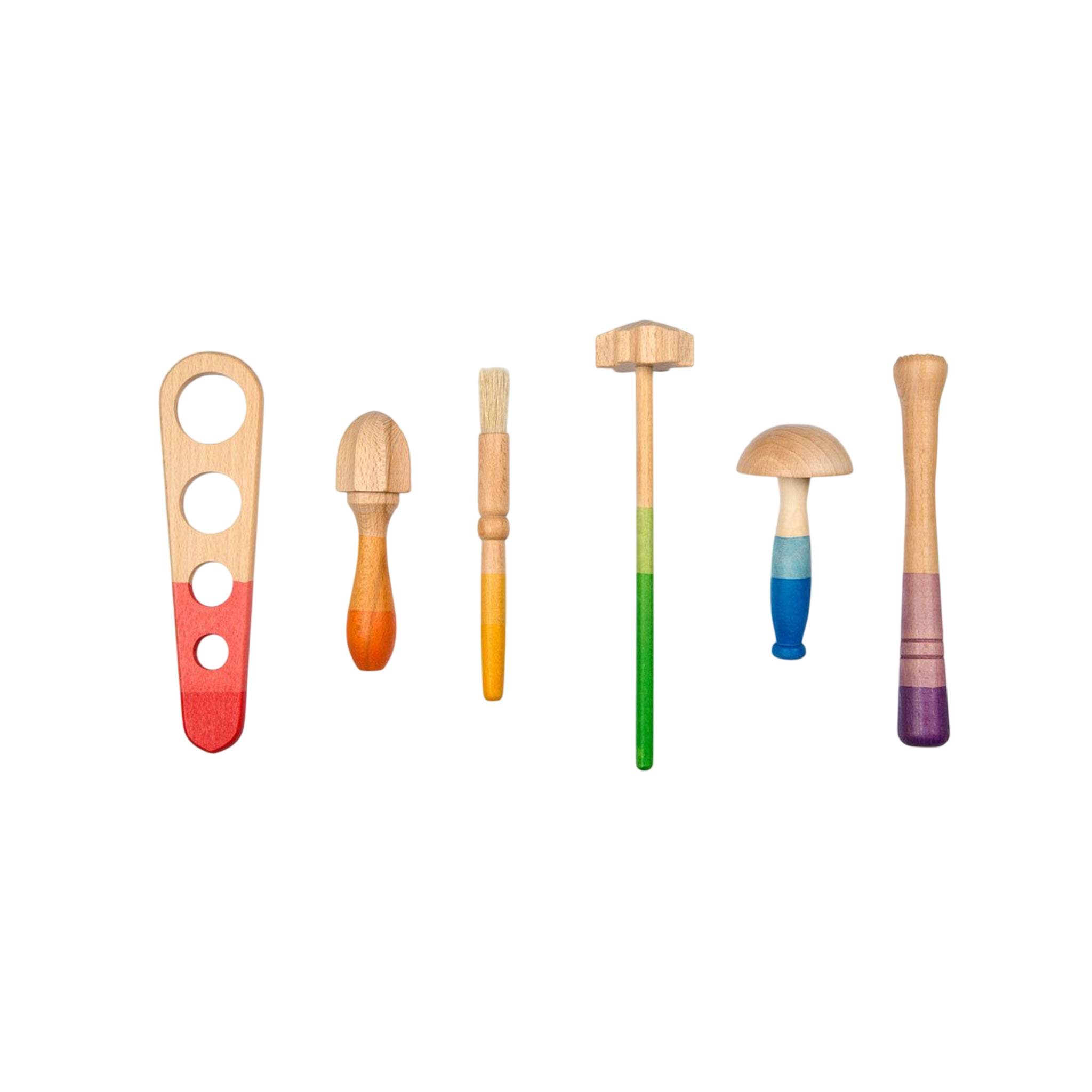 Outils de cuisine en bois Arc-en-ciel Grapat