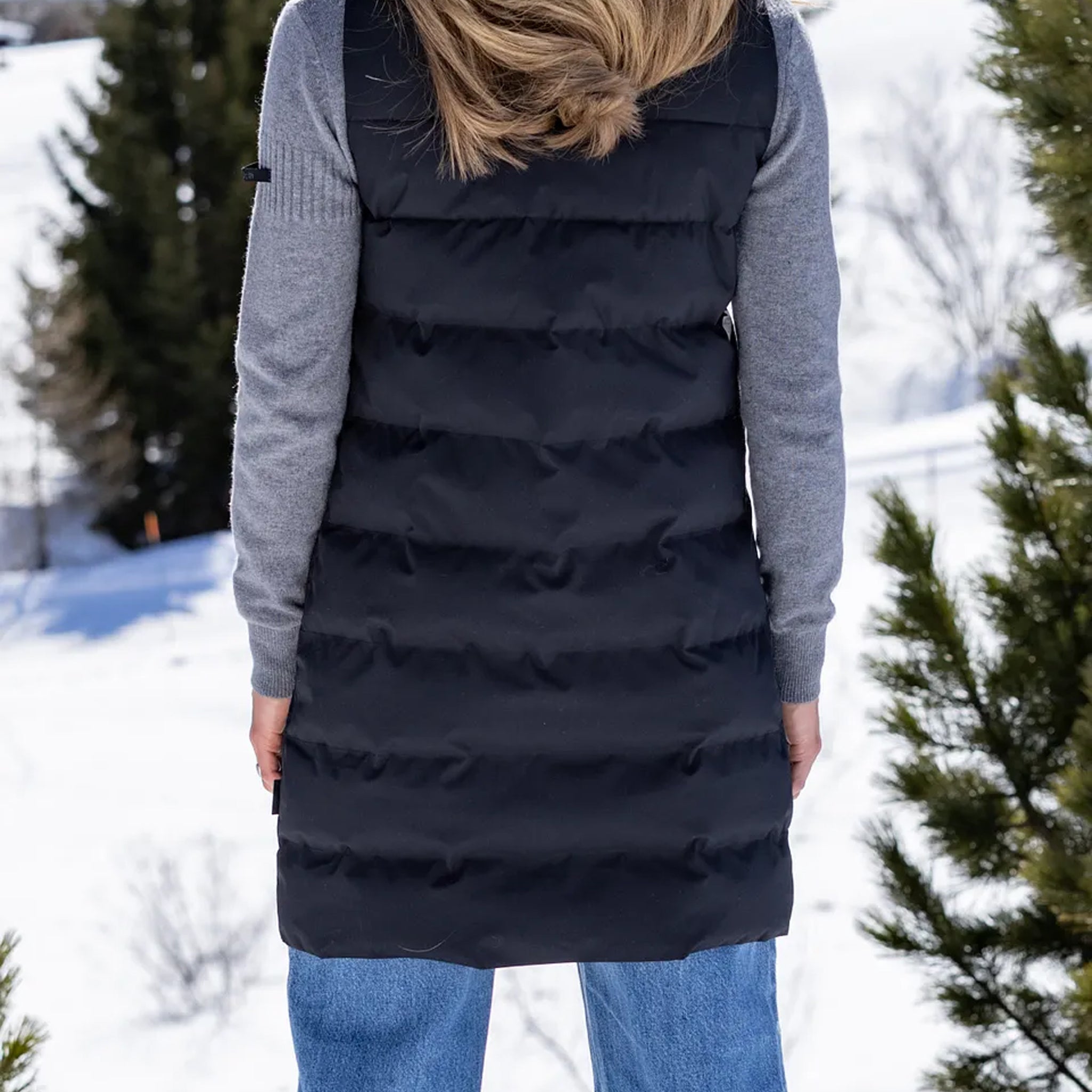 Frauen Gilet Thermo Rimba lang black