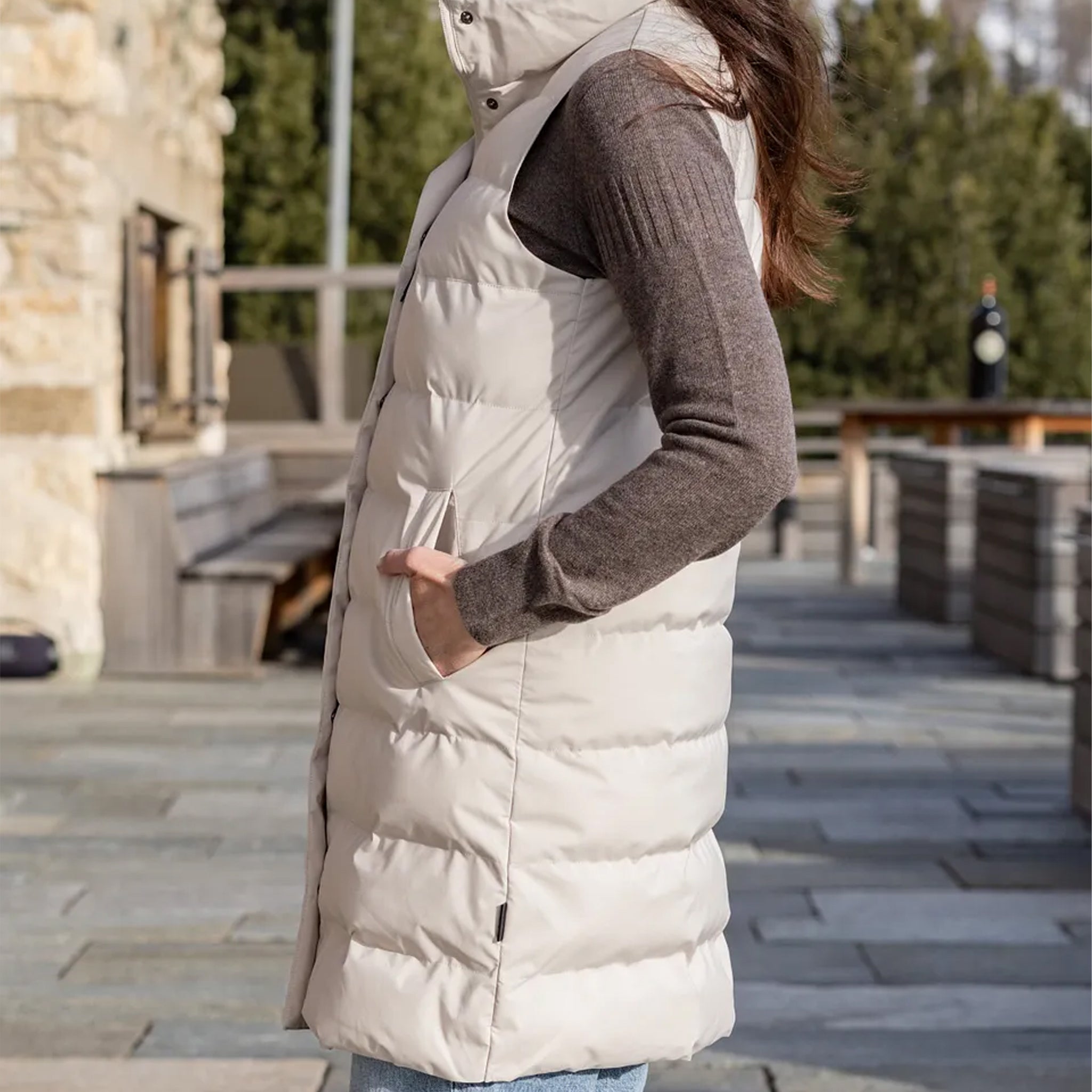 Frauen Gilet Thermo Rimba silver lining