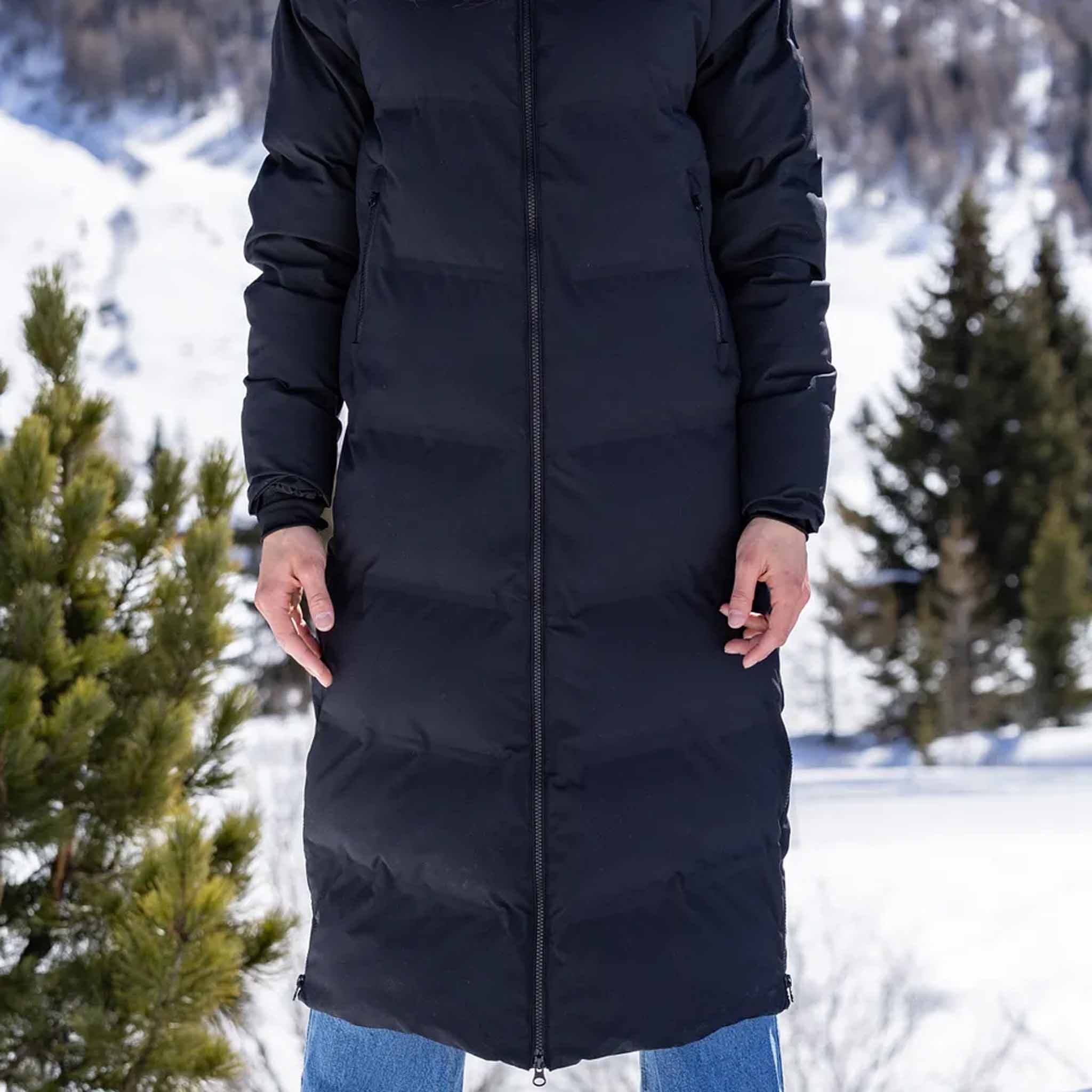 Frauen Wintermantel Vala lang black