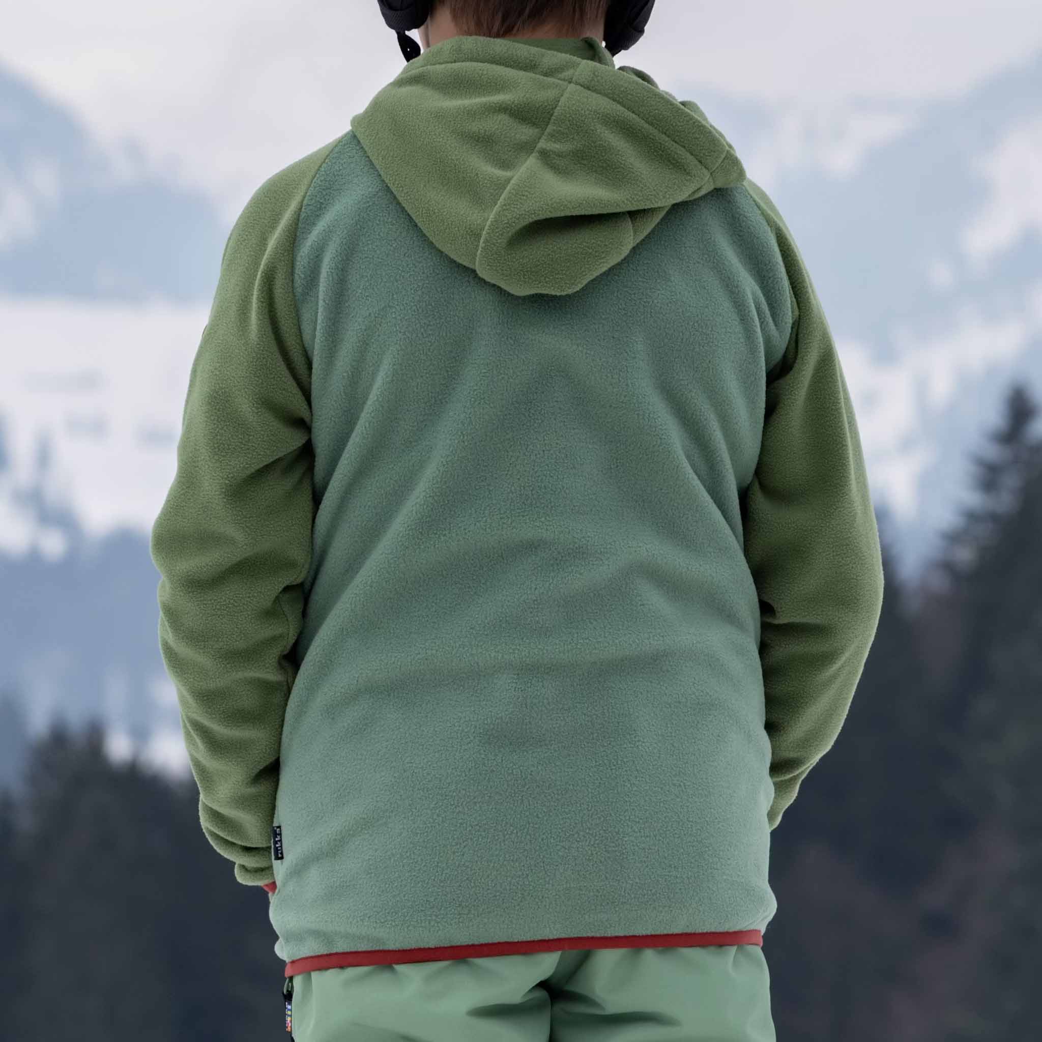 Enfants Erik Fleece Zip-Hoodie Vineyard Green