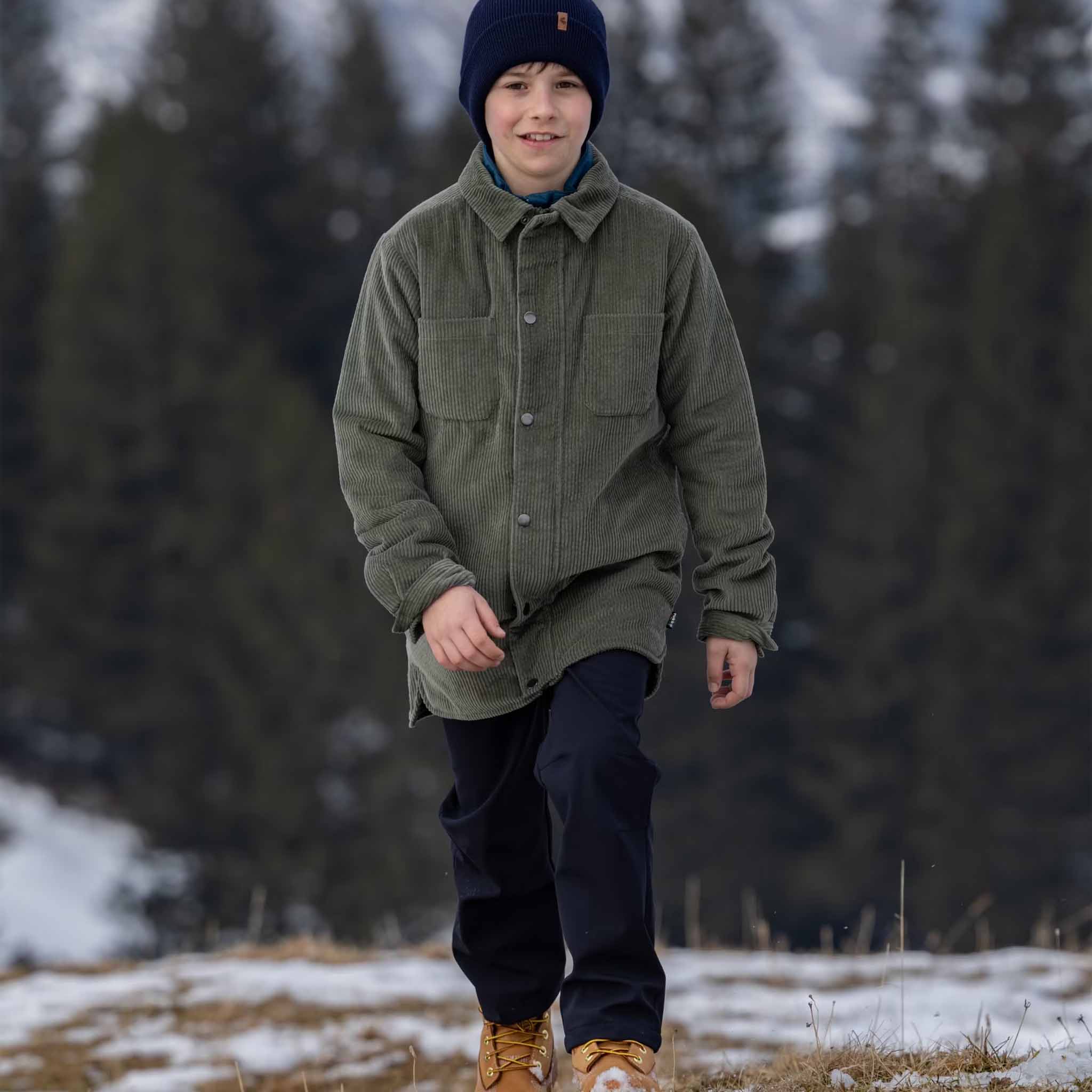 Kids Gordi fleece shirt-jacket Thyme