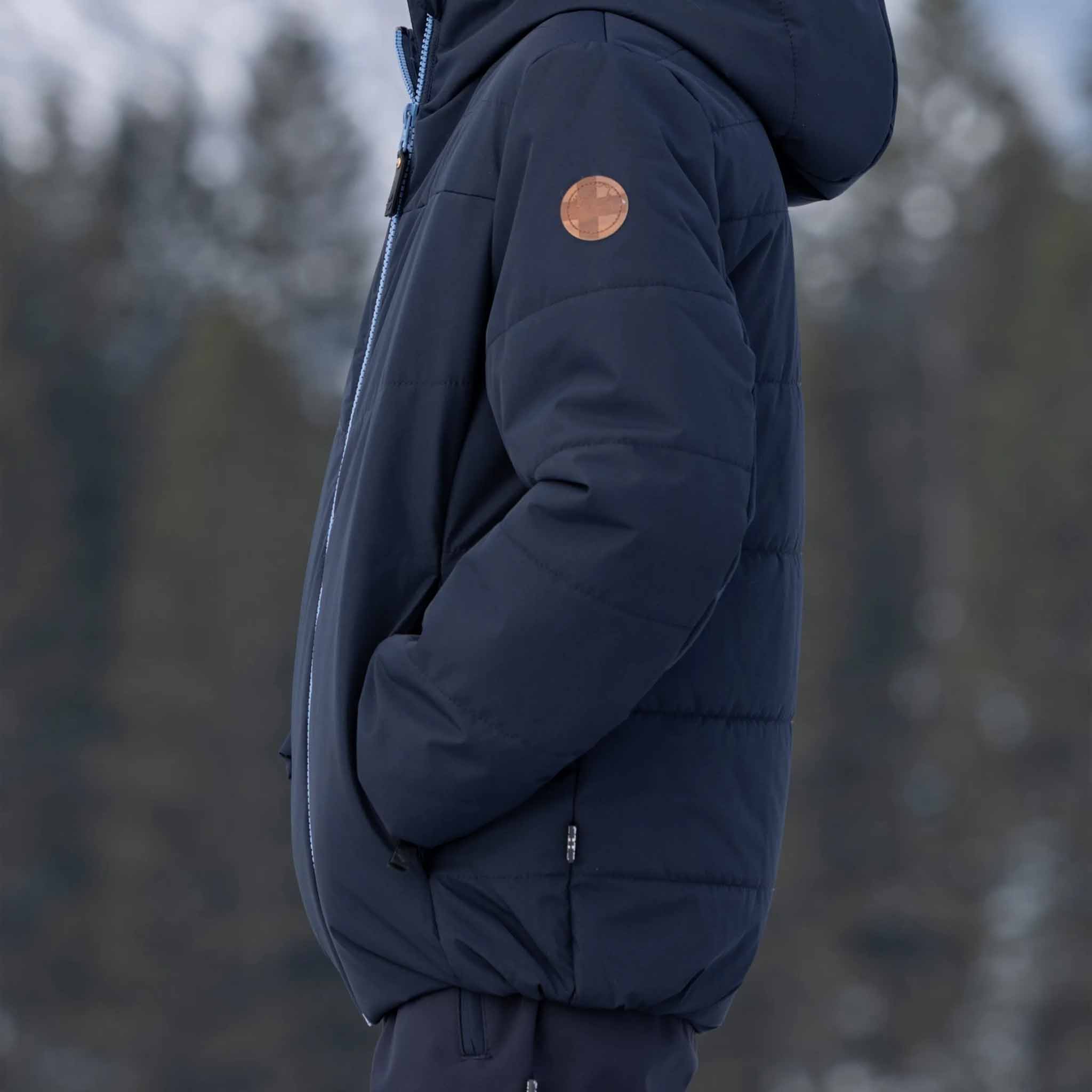 Veste matelassée Loup enfants Dark Navy