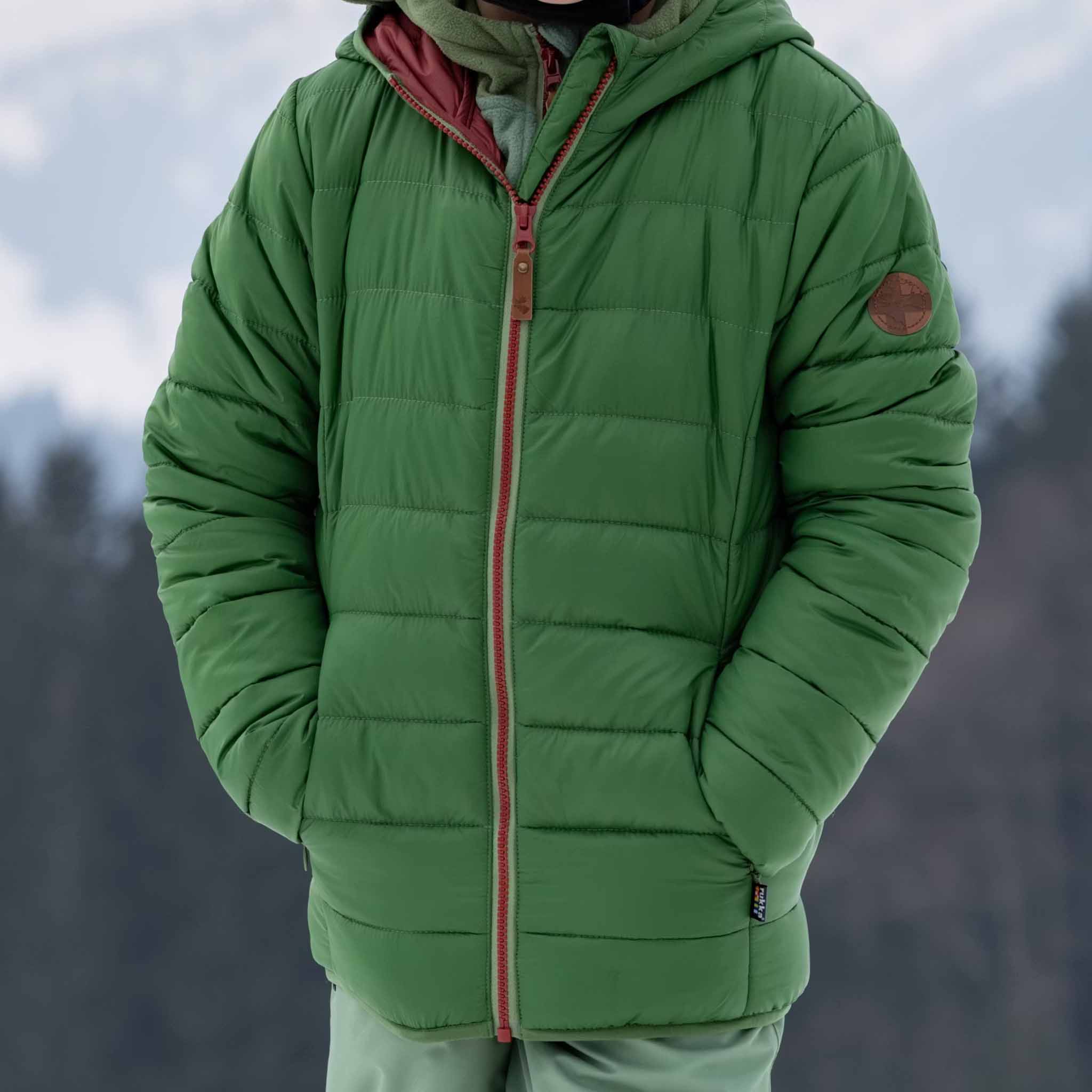 Kids Pac Jac thermal jacket Vineyard Green