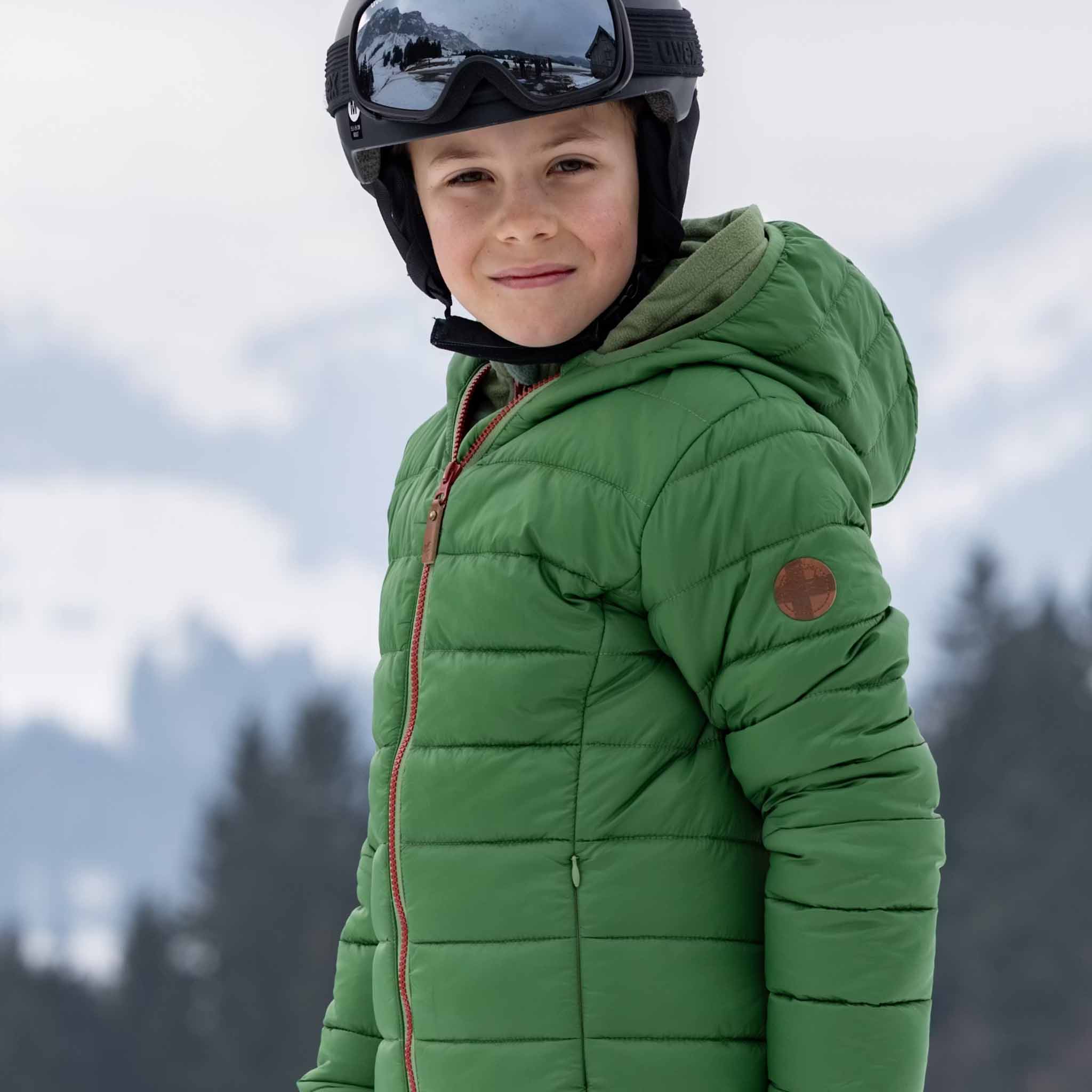 Kids Pac Jac thermal jacket Vineyard Green