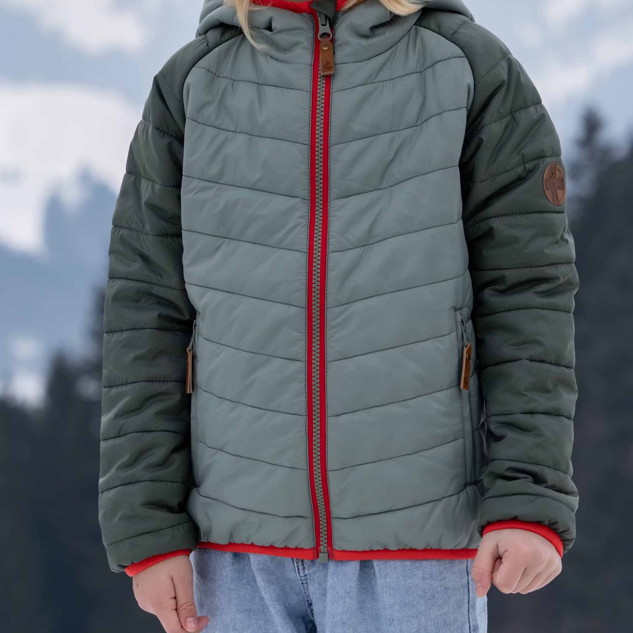 Kids thermal jacket Stitch Hedge Green
