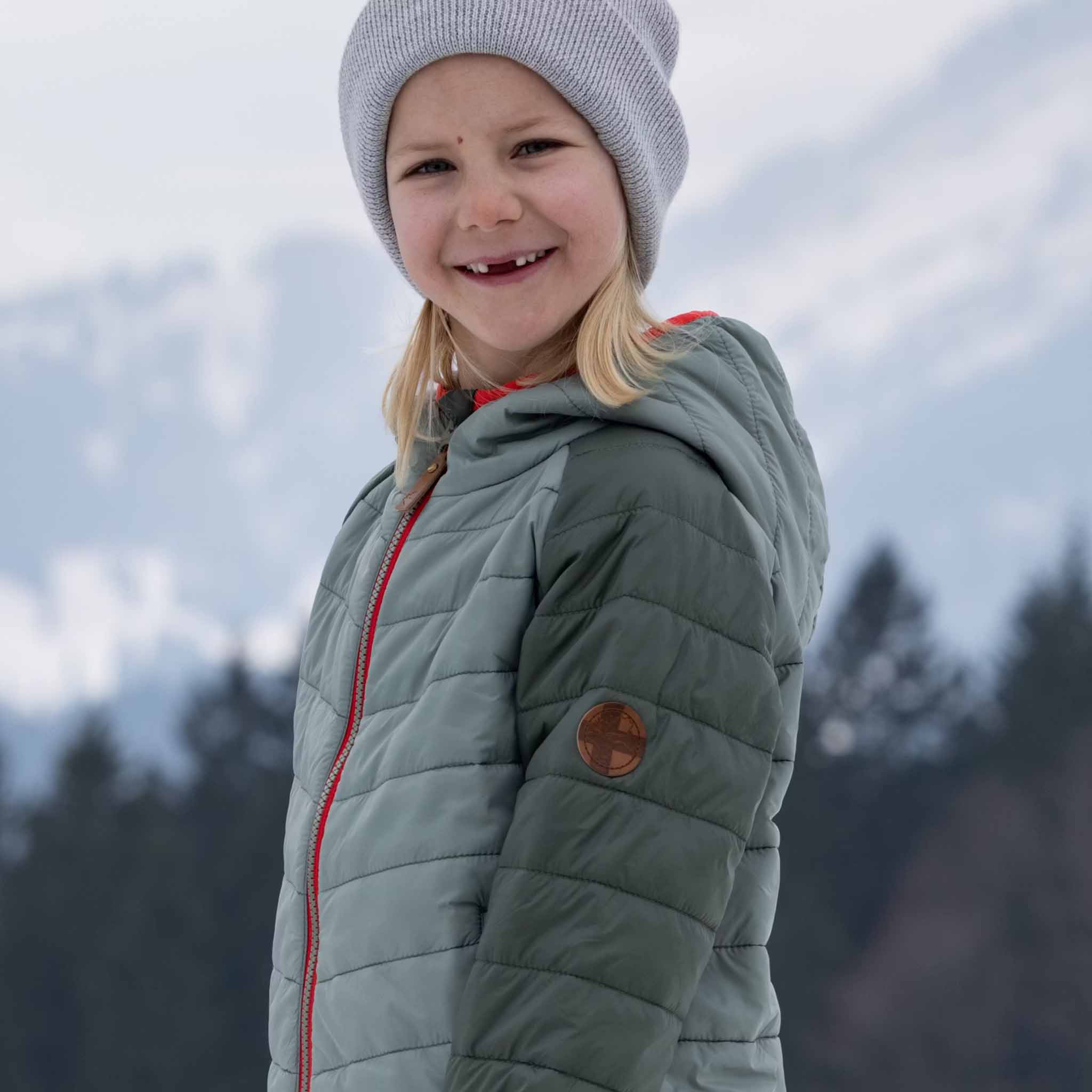 Kids thermal jacket Stitch Hedge Green