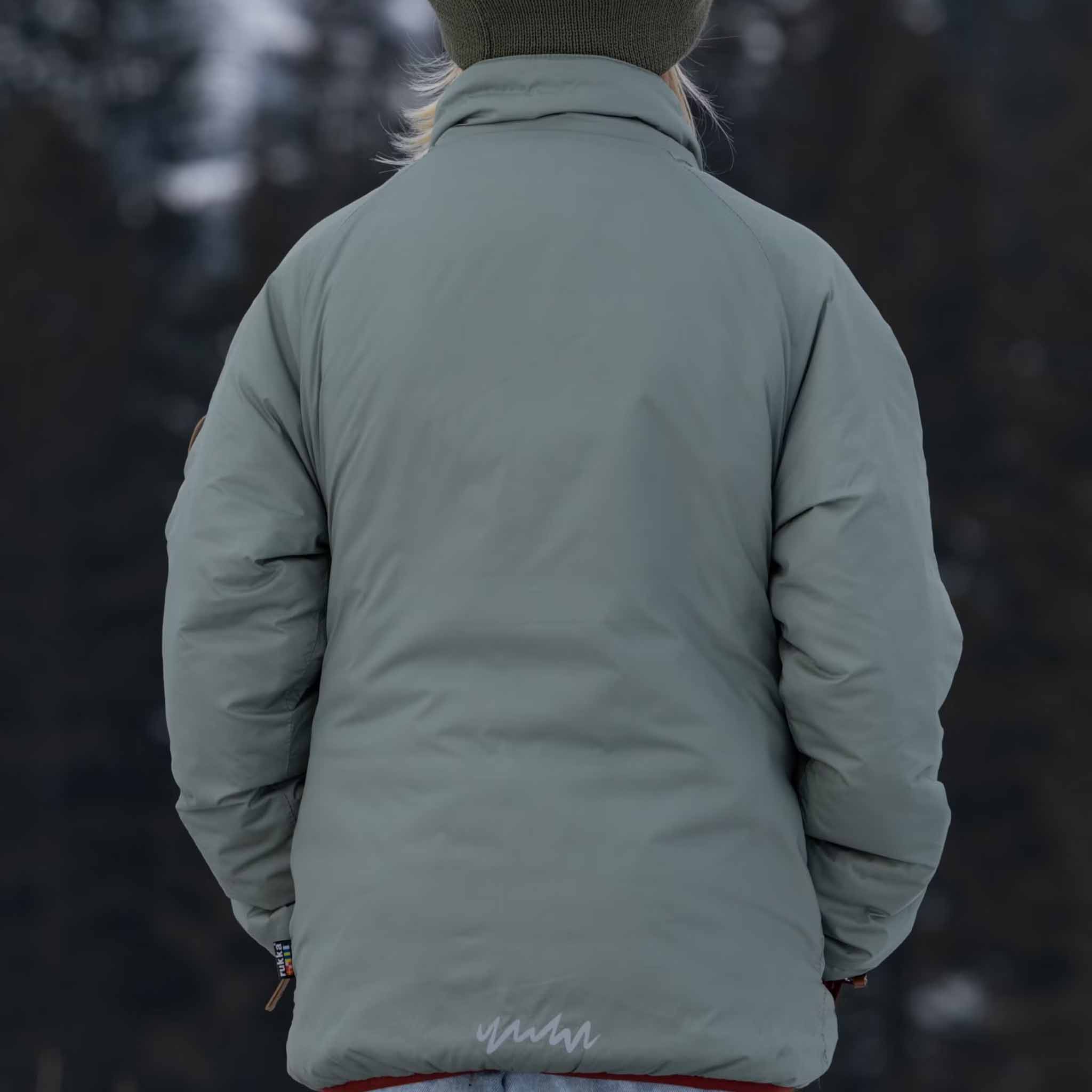 Kids quilted jacket Vida Hedge Green