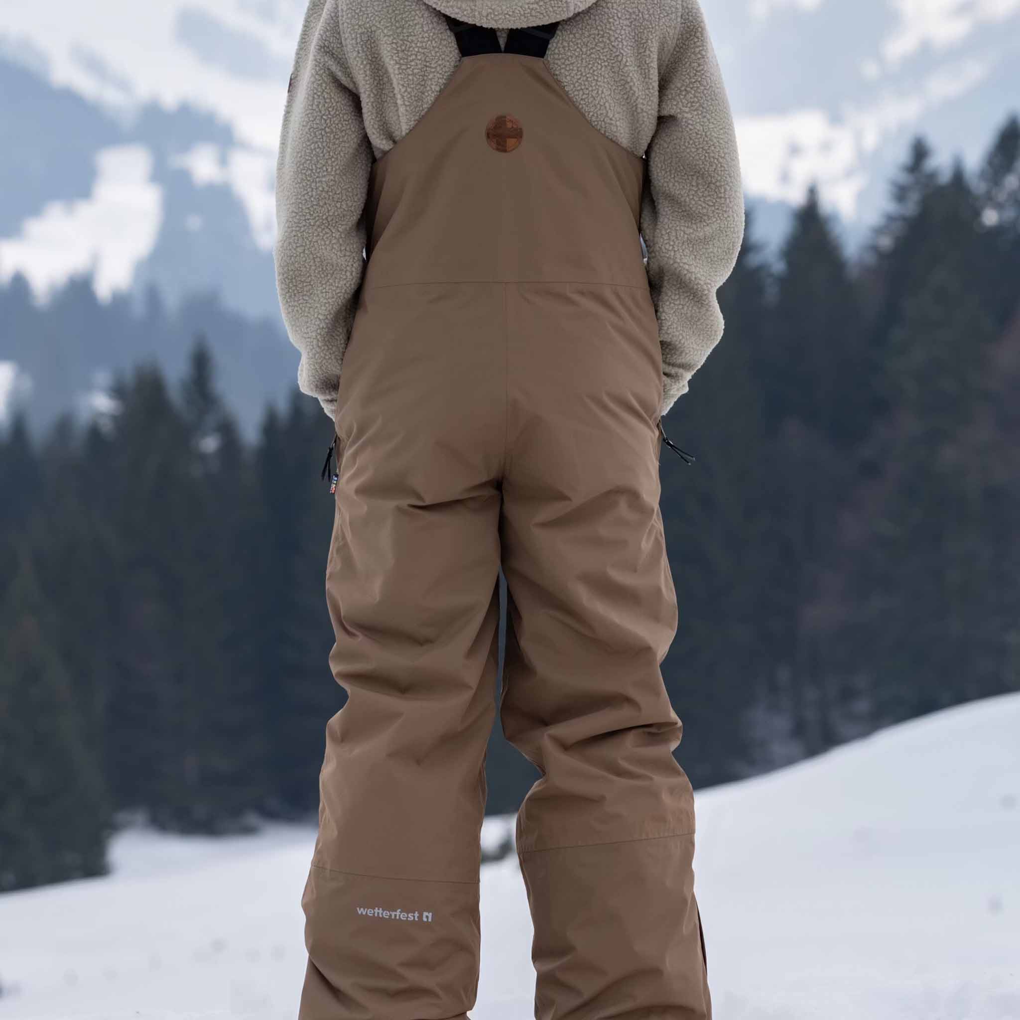 Kids Yuki ski dungarees Shitake