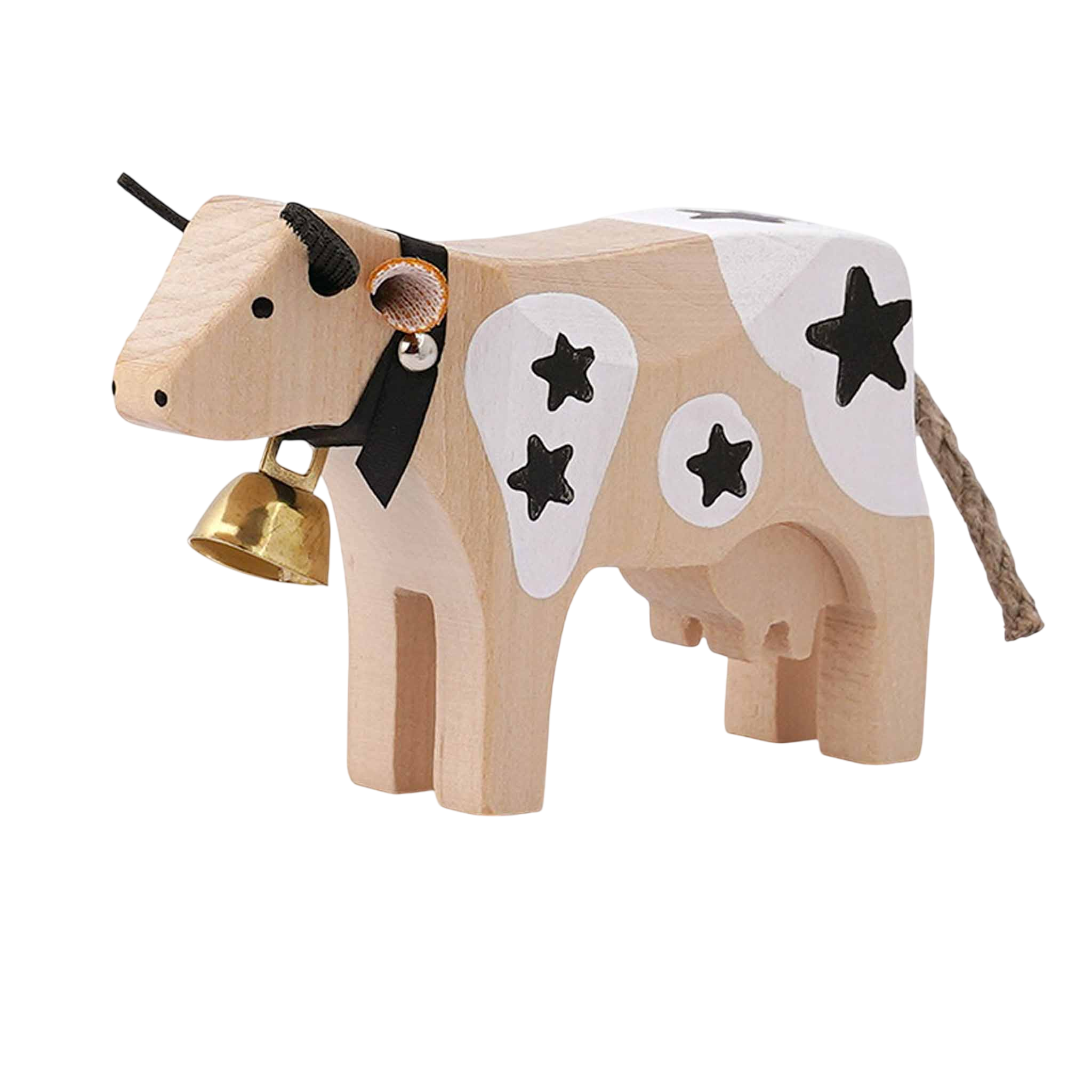 Trauffer Sternenkuh 1 stehend schwarz/weiss