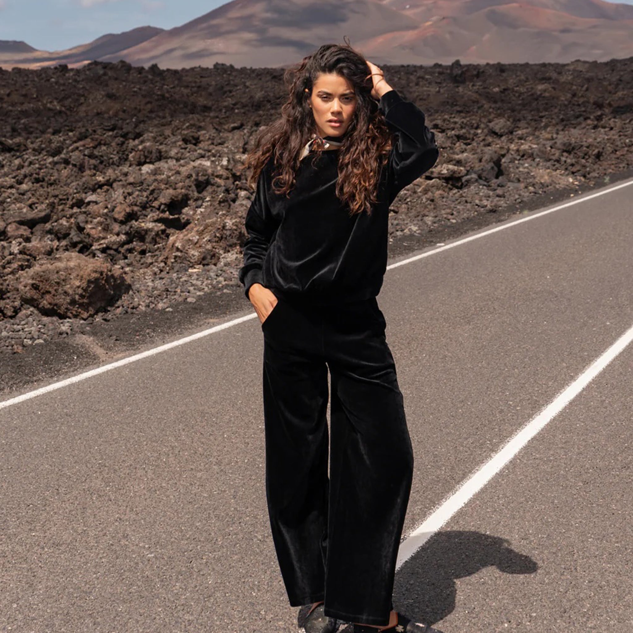 Sweat-shirt adulte Sunday Black noir