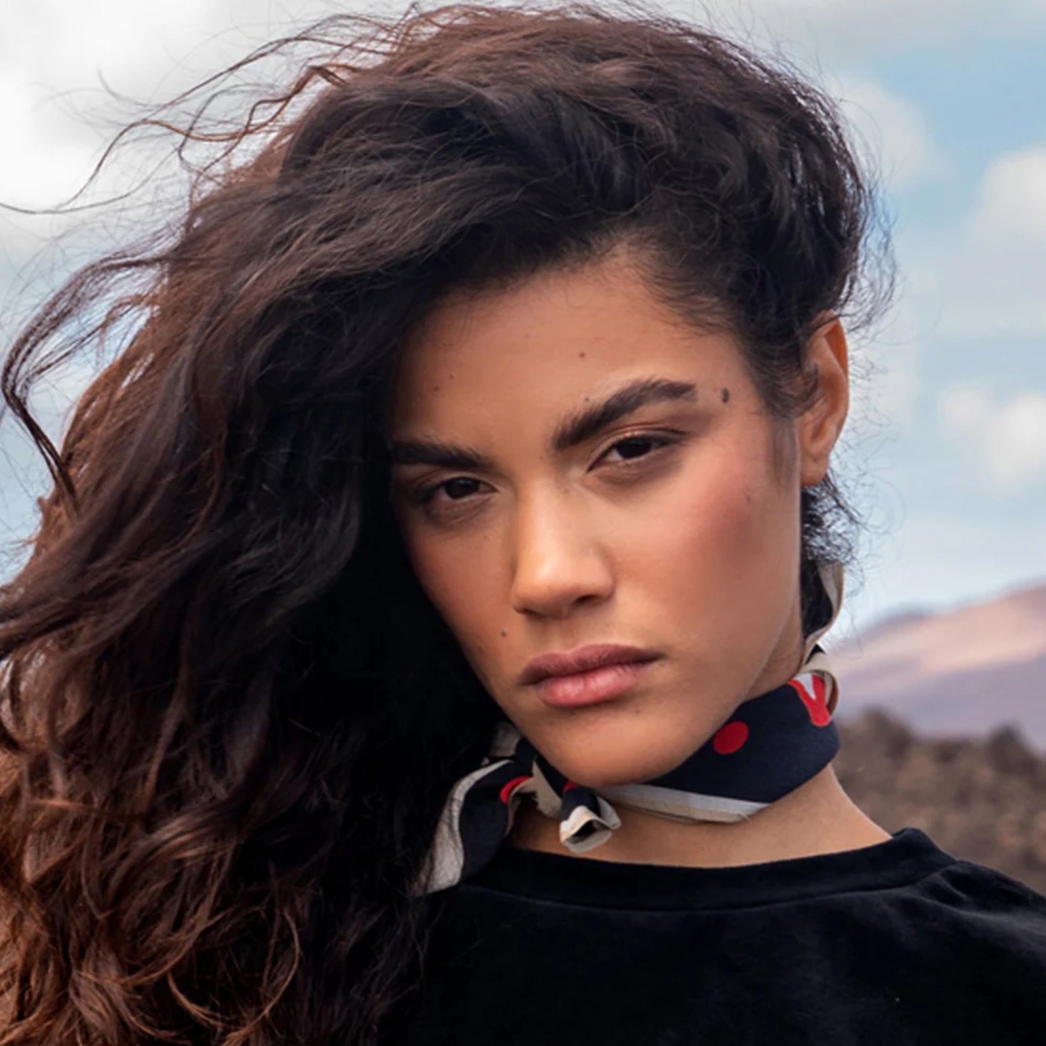 Adult Foulard Red Dragon MINI Rouge Noir Beige