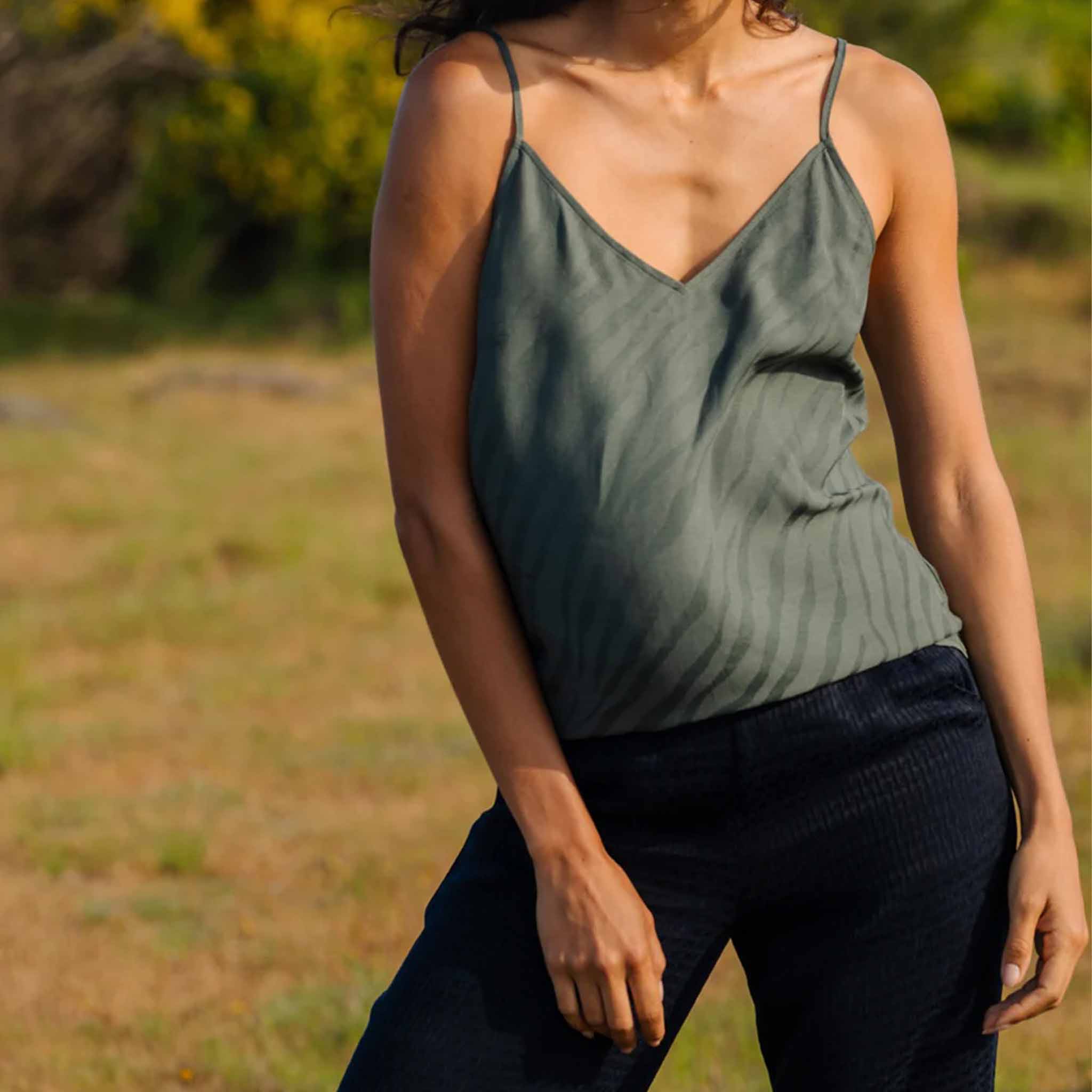 Adult Top Zizi Forest Disco Dark Sage