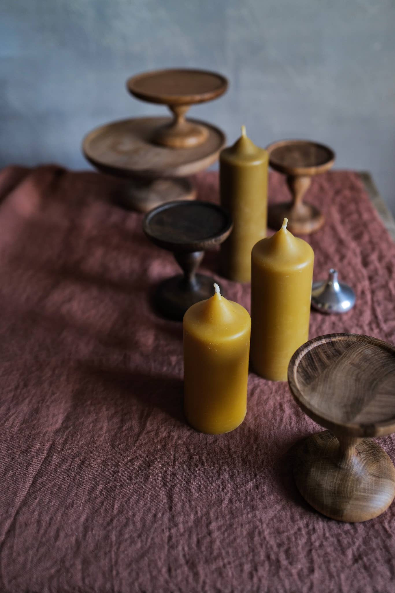 Grande bougie en cire d'abeille