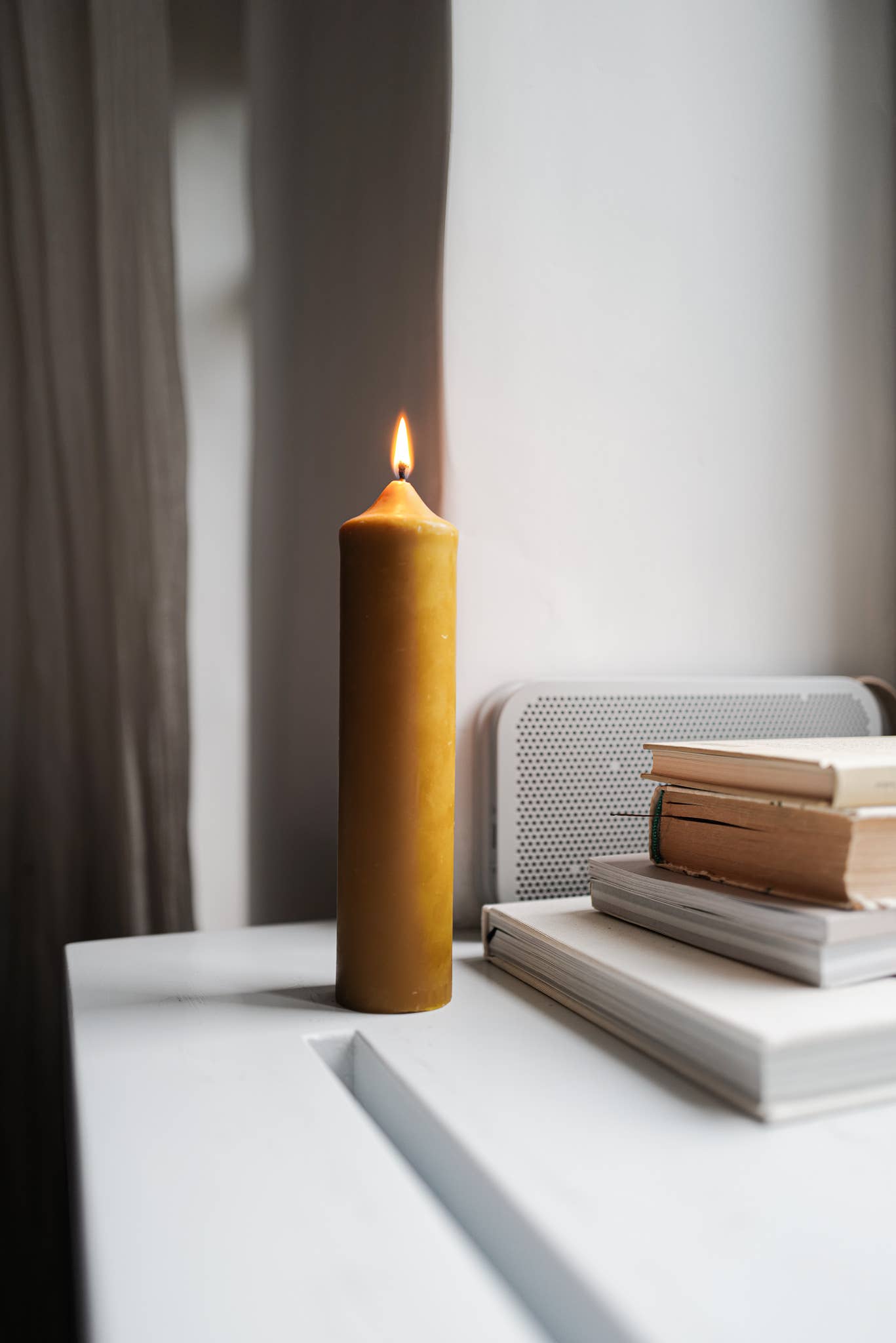 Grande bougie en cire d'abeille