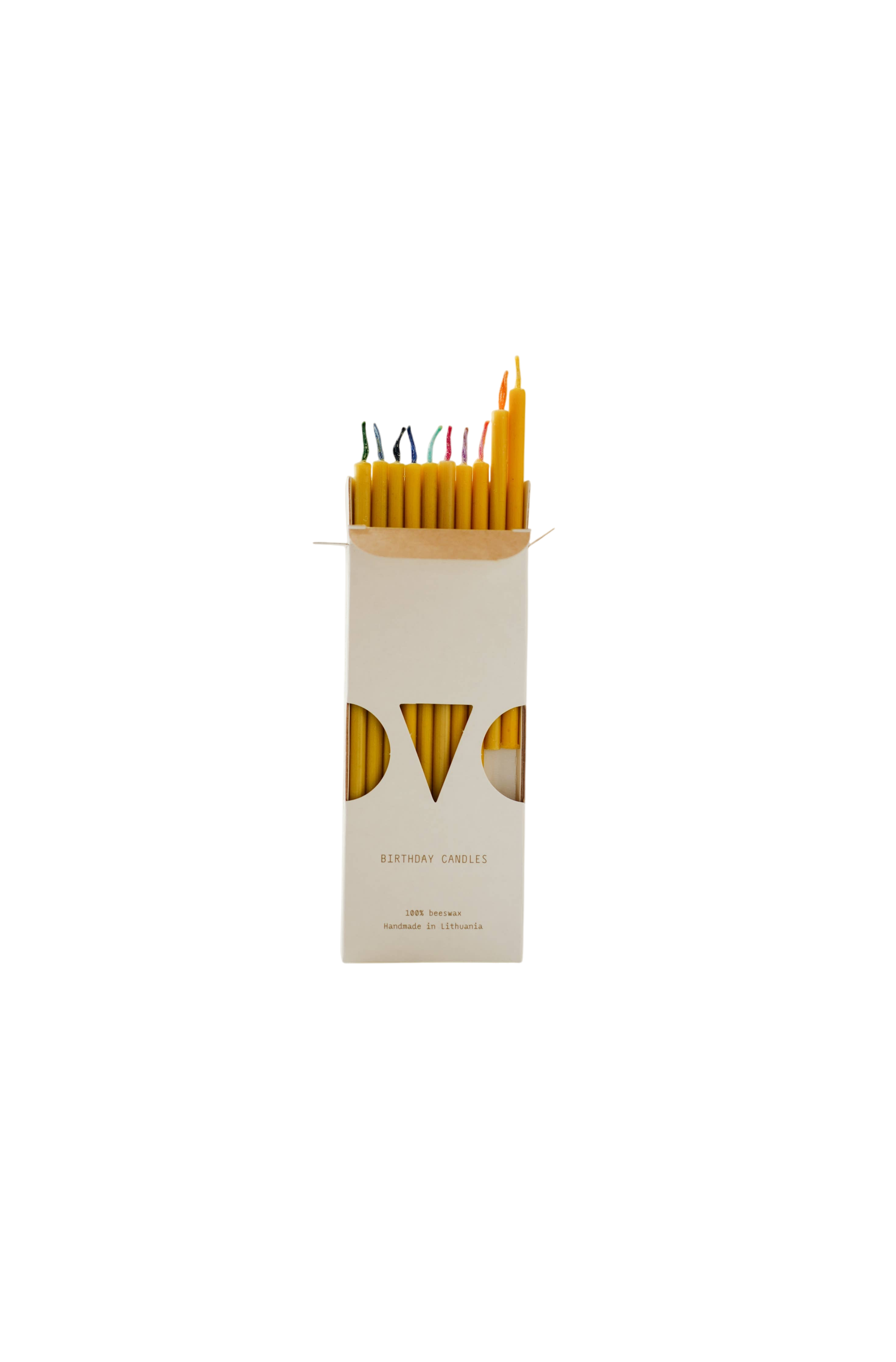 Bougies d'anniversaire en cire d'abeille mini