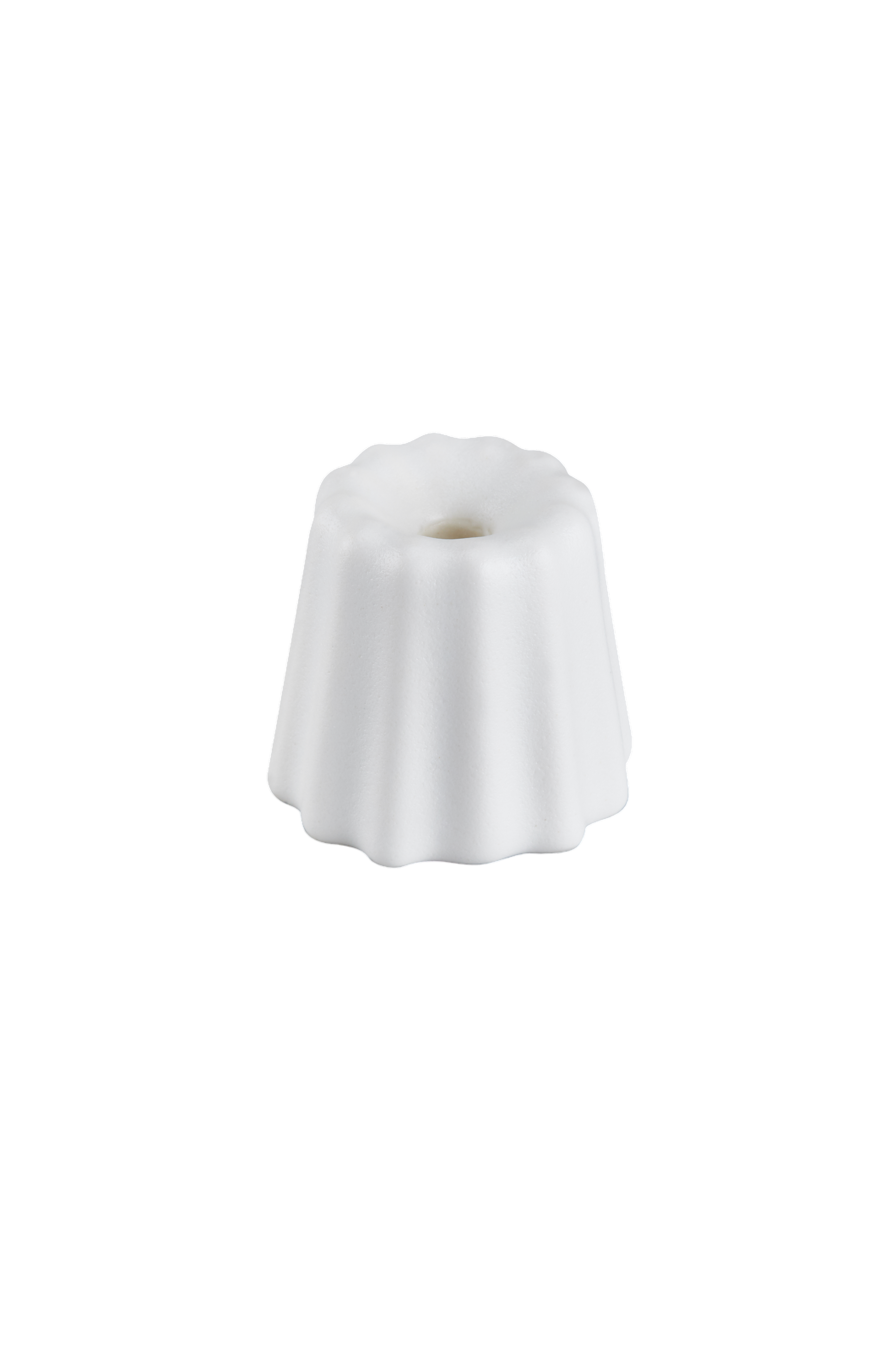 Petit bougeoir en porcelaine, blanc mat