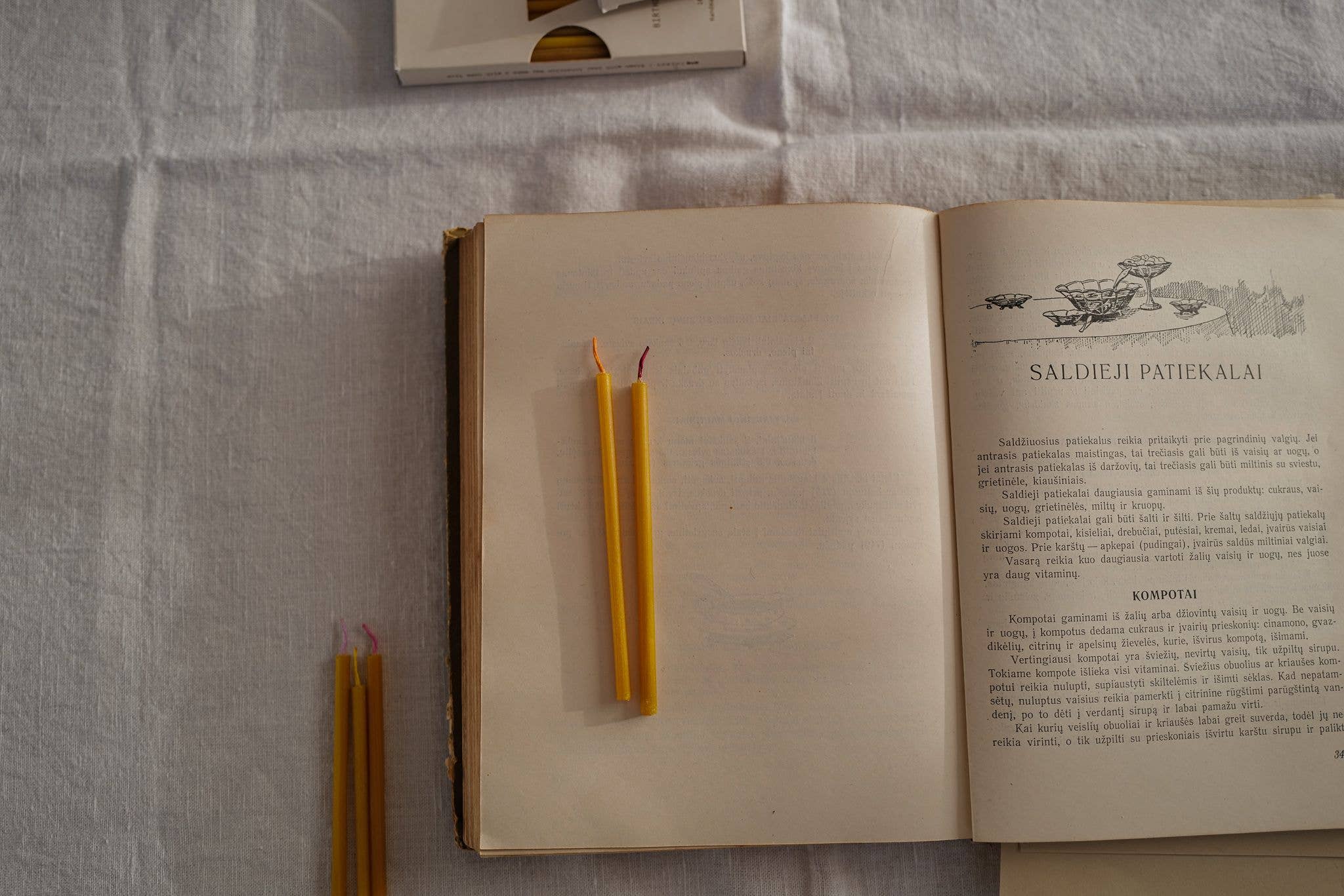 Bougies d'anniversaire en cire d'abeille mini