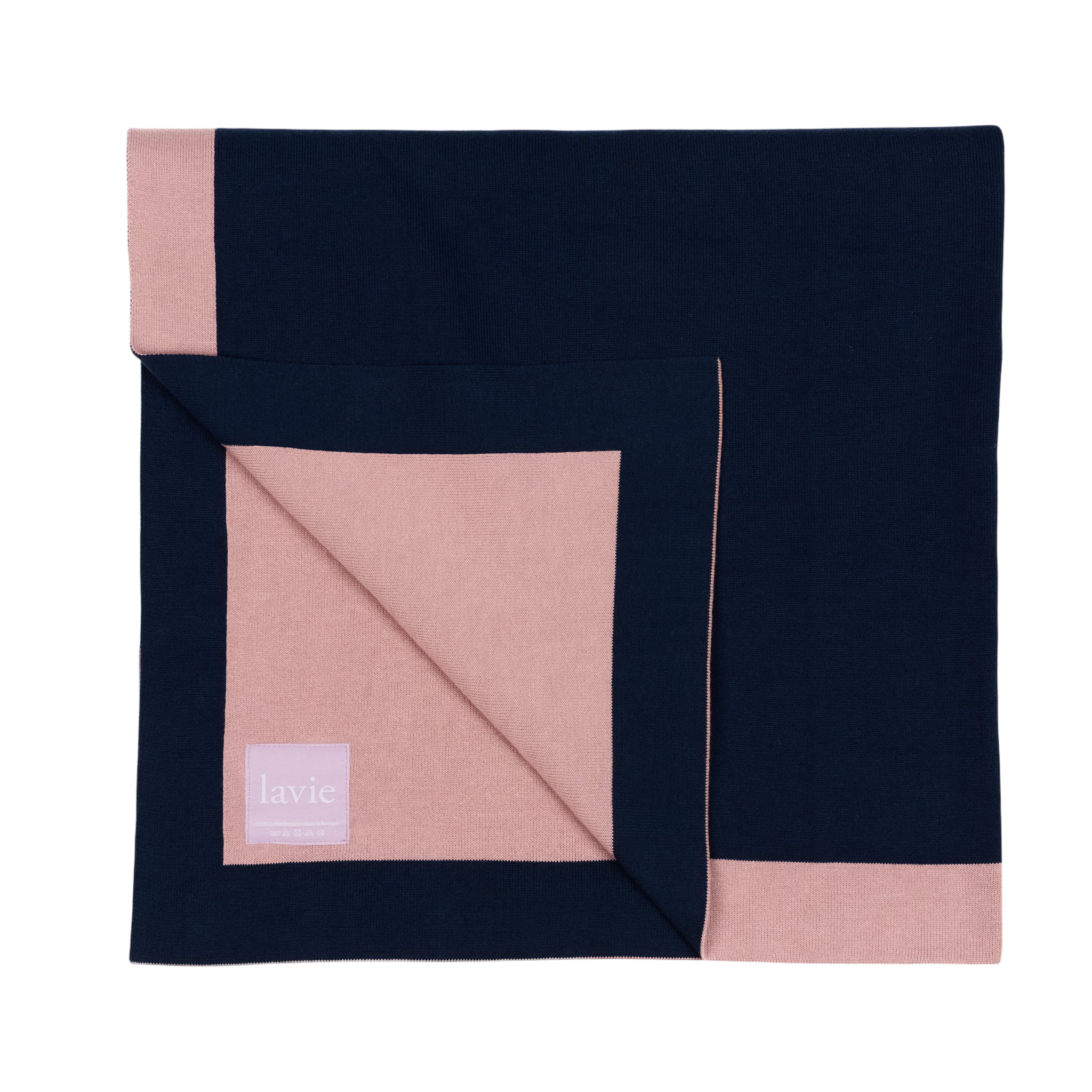 Lolla Dark Ash Rose/Indigo, Plaid 125x170 cm