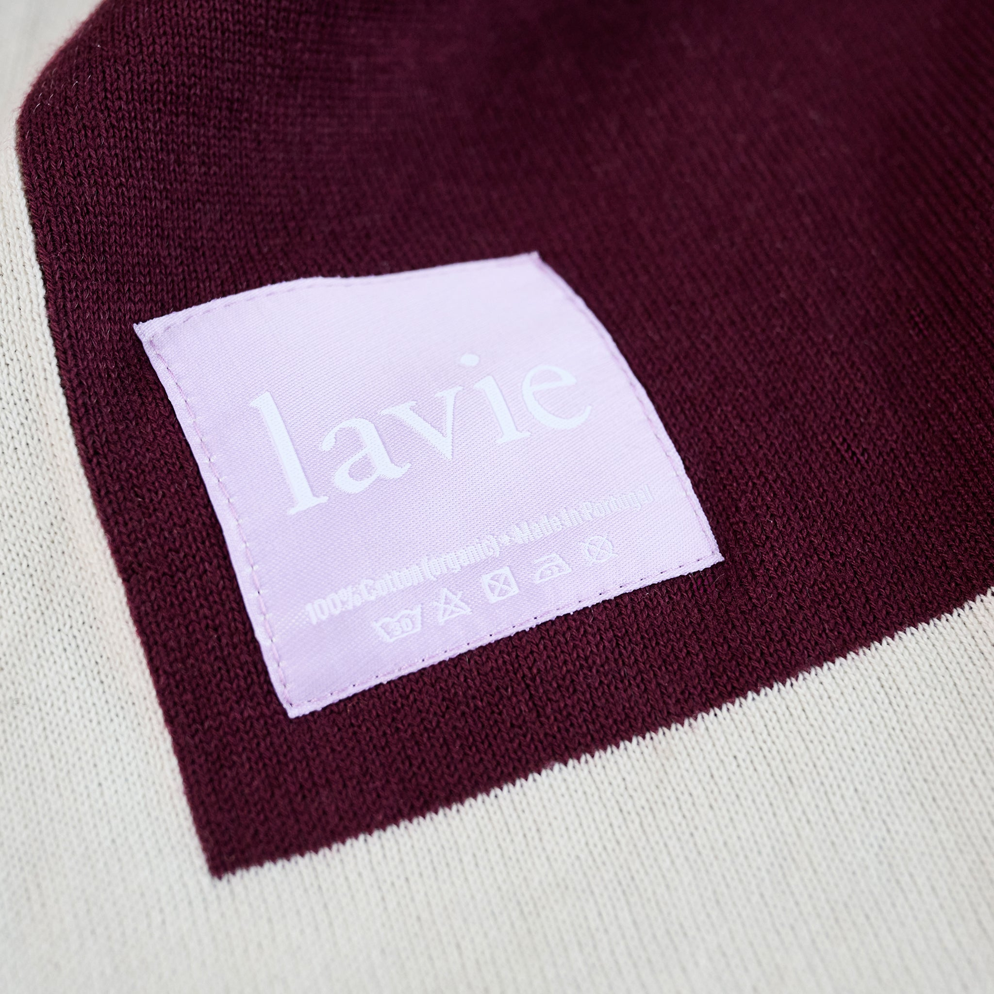 Blanket Lolla Plum/Undyed, Plaid 125x170 cm