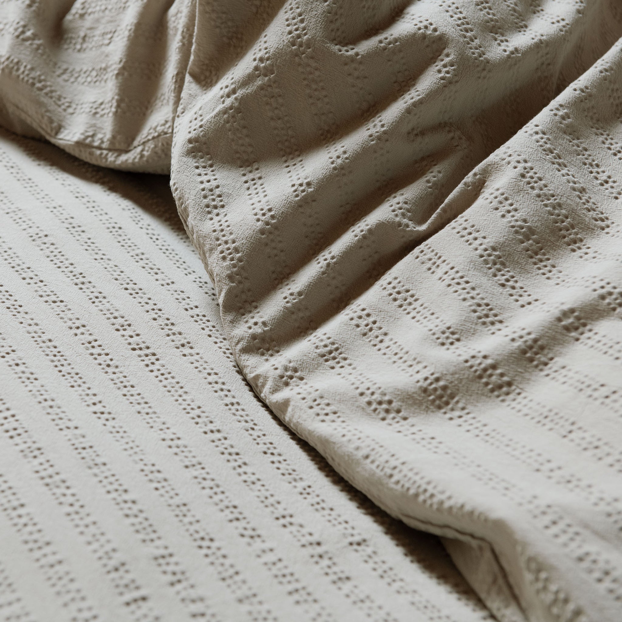 KEMERI taupe, housse de couette 240x240 cm taupe