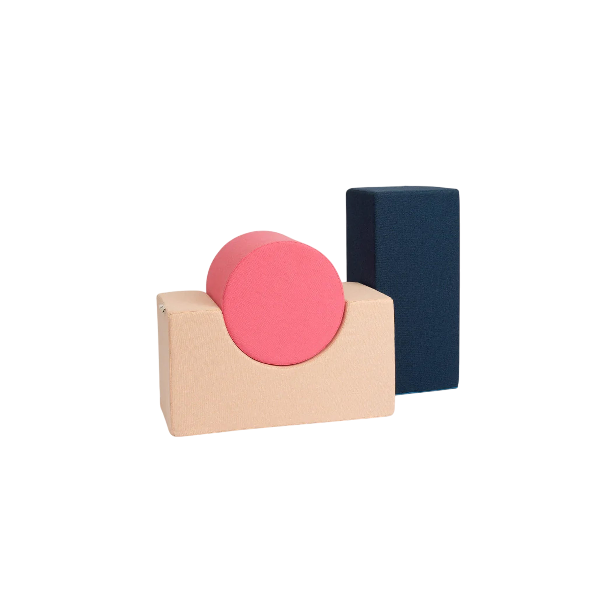 Soft building block set Remmi Demmi + Halli Sand / Pink / Midnight