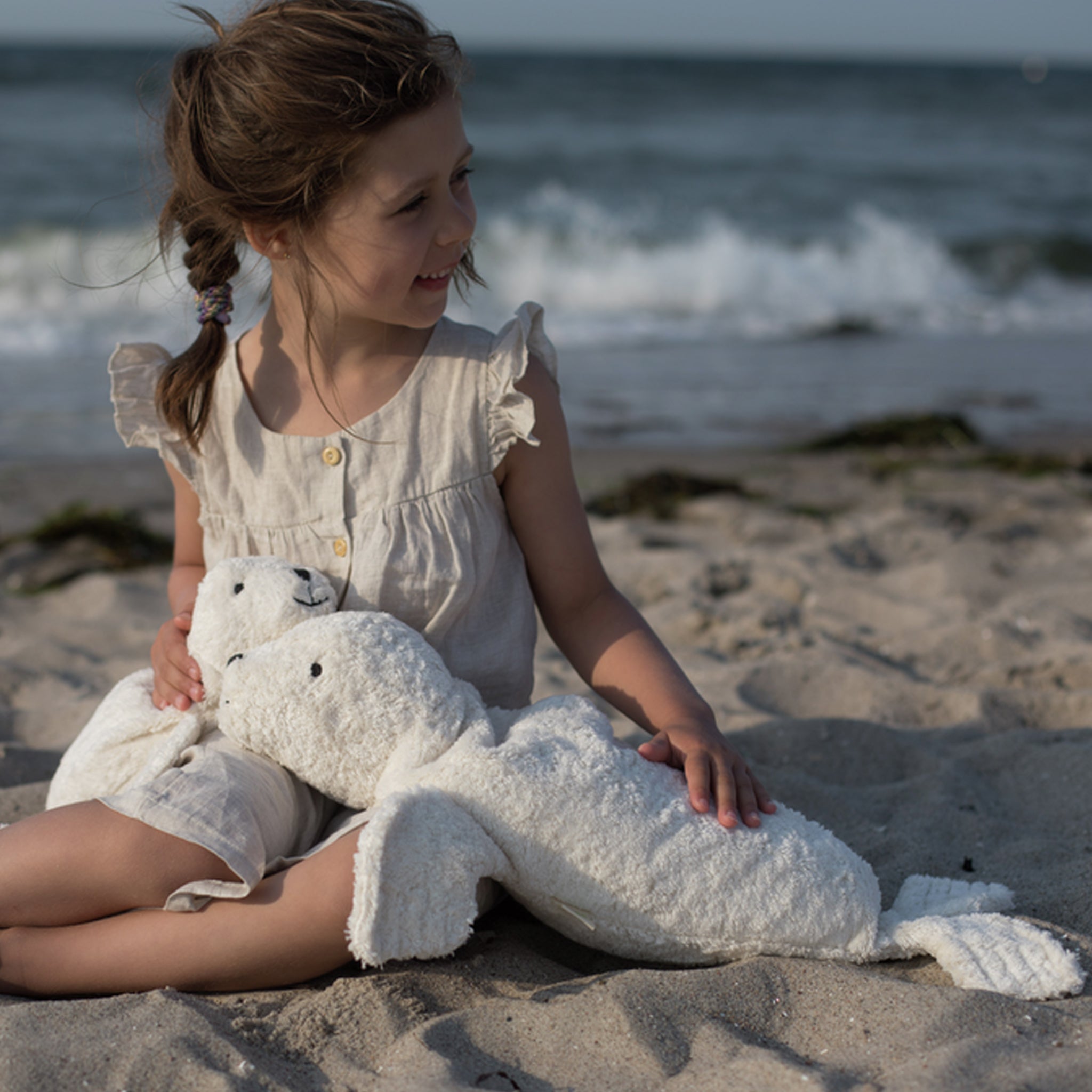 Senger Bio Kuschel- und Wärmetier Robbe gross weiss