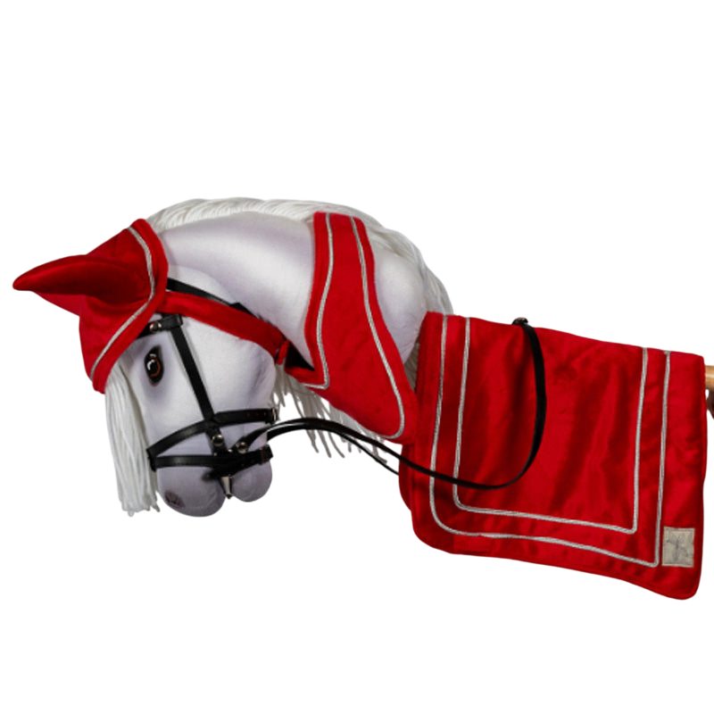 Show set for hobby horses - red