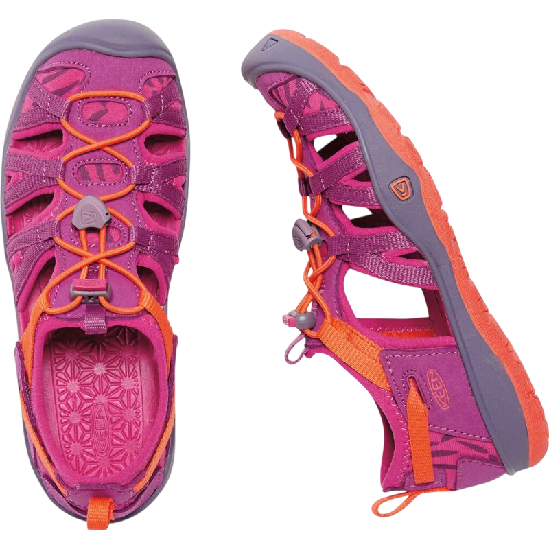 Moxie purple wine/nasturtium sandals