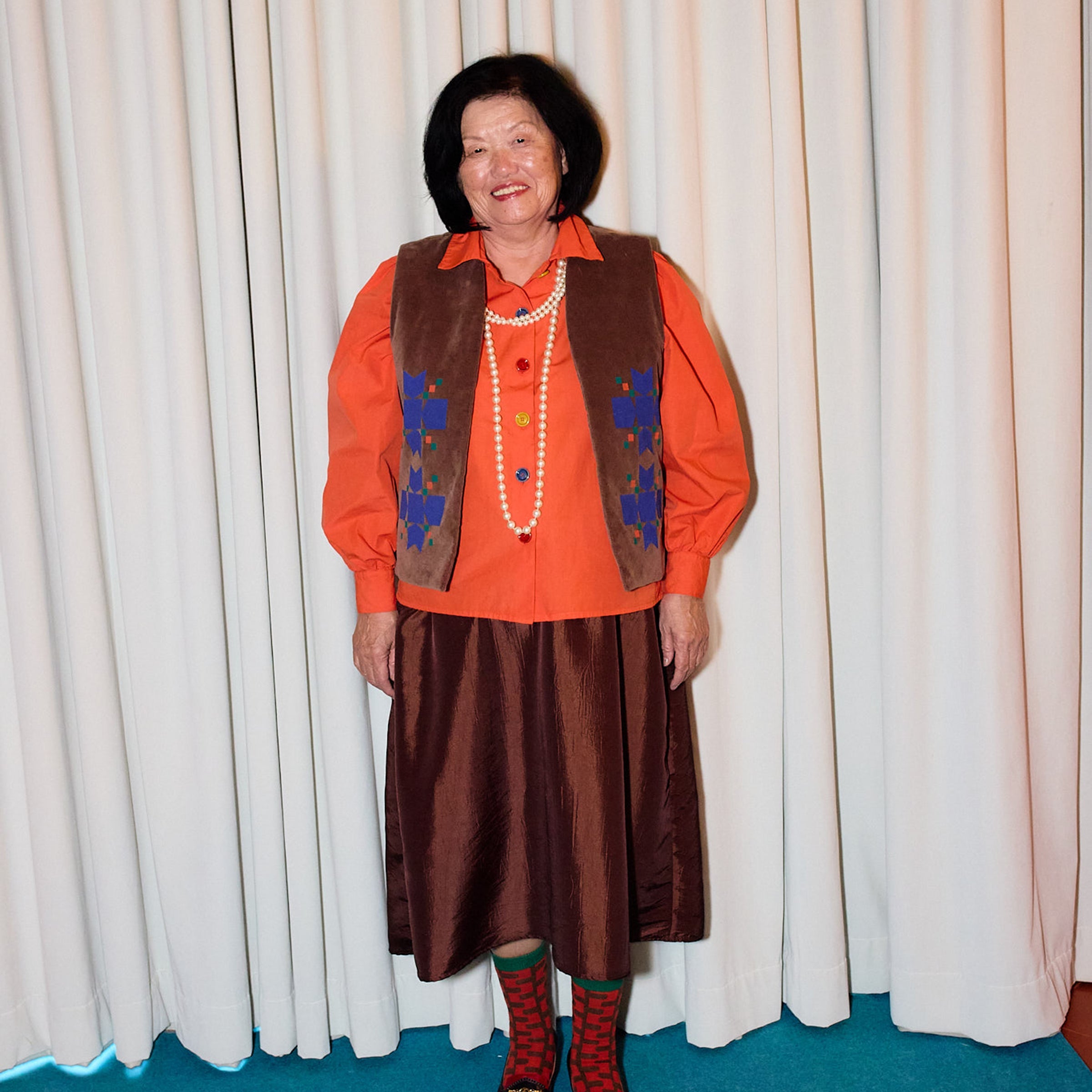 Adult Weste Snowflake Dark Brown