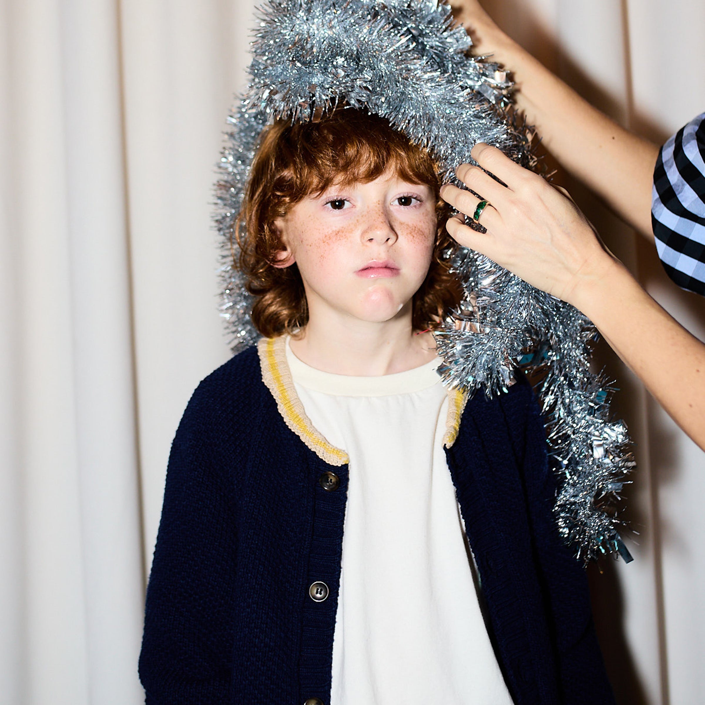 Fun Face Navy Blue Cardigan