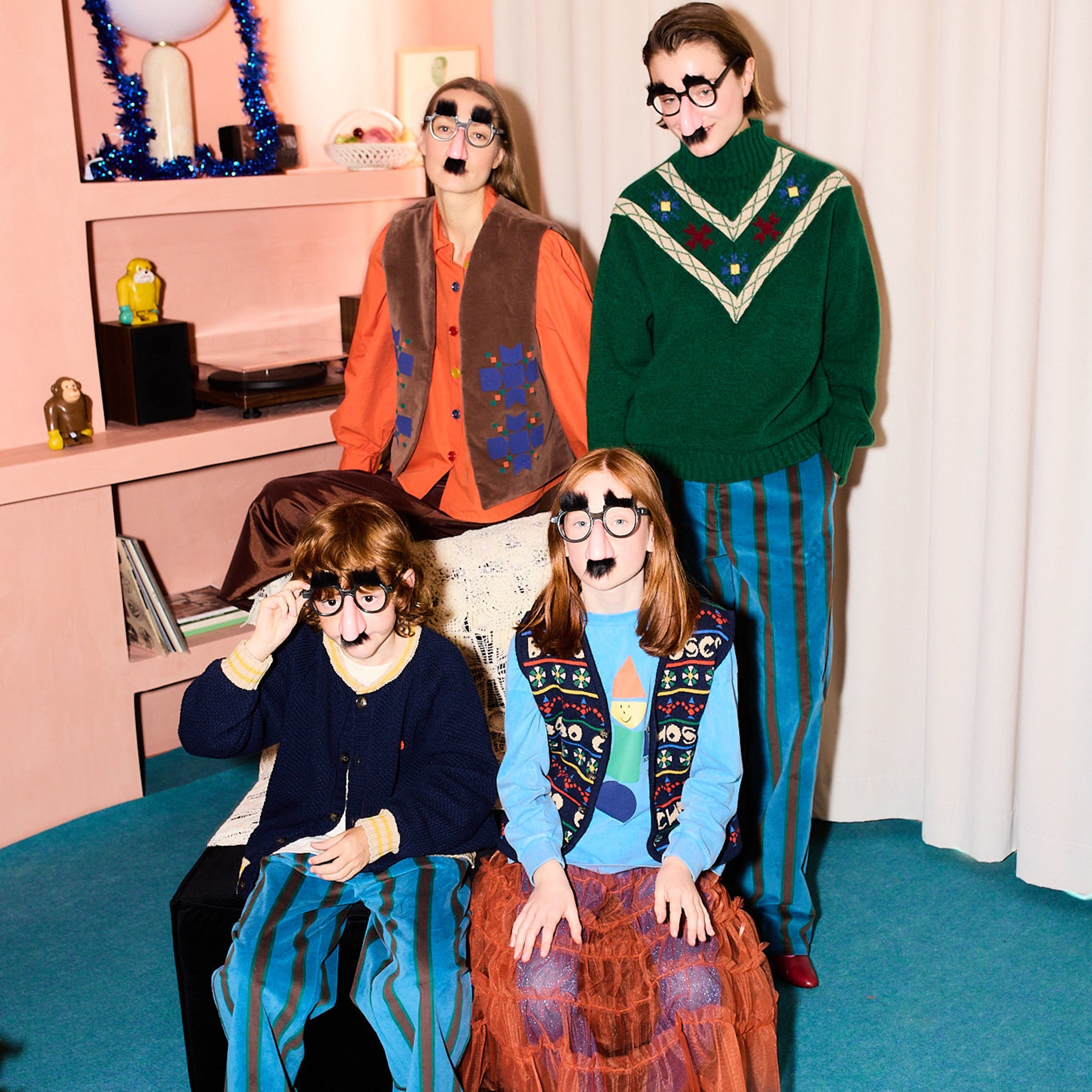 Fun Face Navy Blue Cardigan