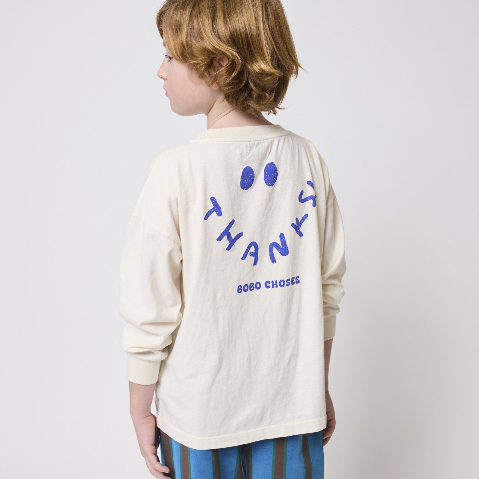 Langarmshirt Thanks Offwhite