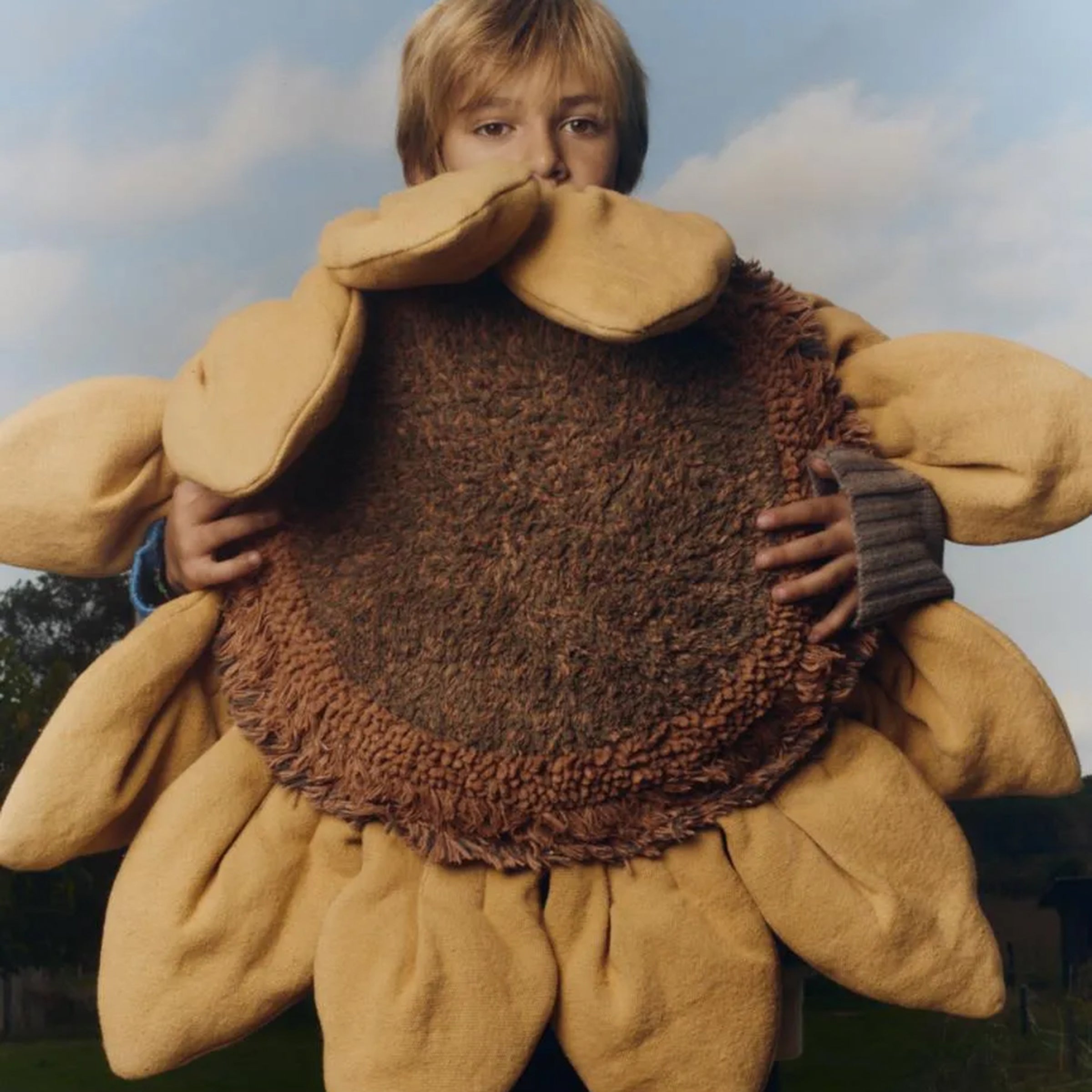 Fussboden-Kissen Sonnenblume