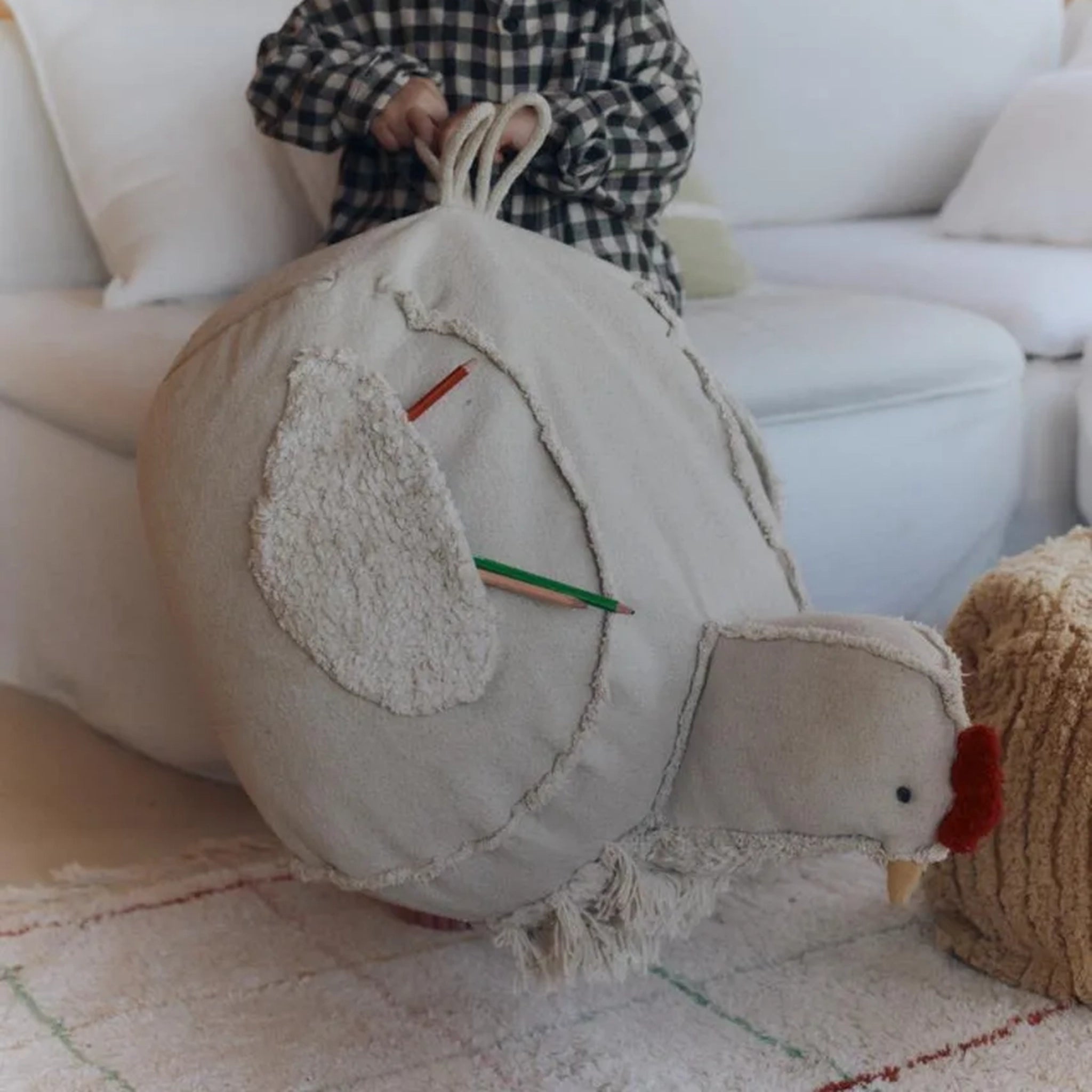 Sitzkissen Pouf Huhn