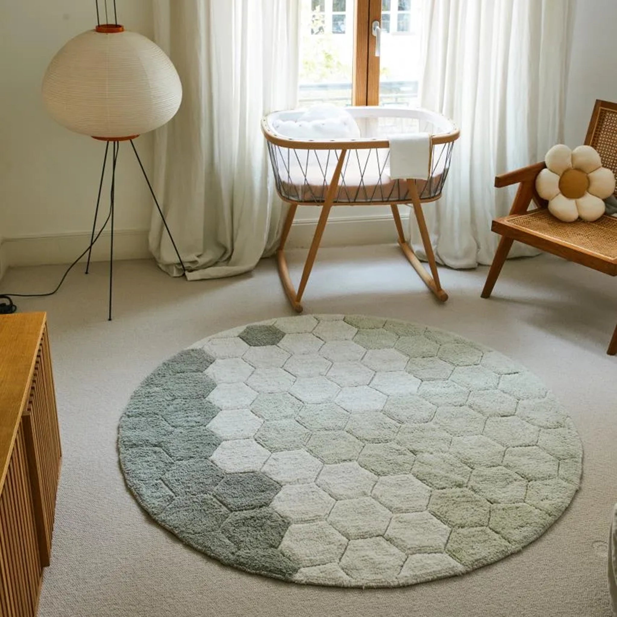 Tapis rond Honeycomb 1