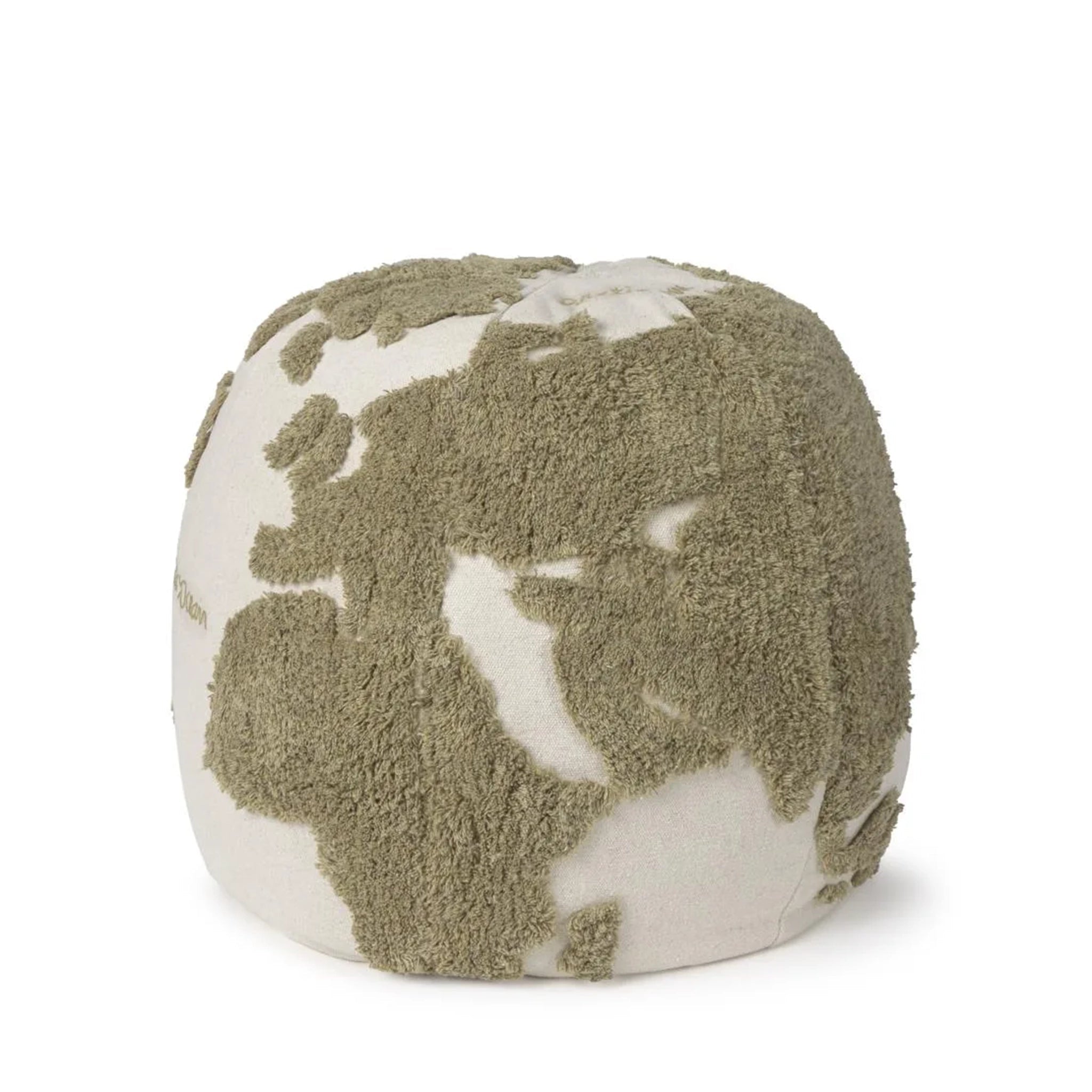 Pouf World Map rugcycled