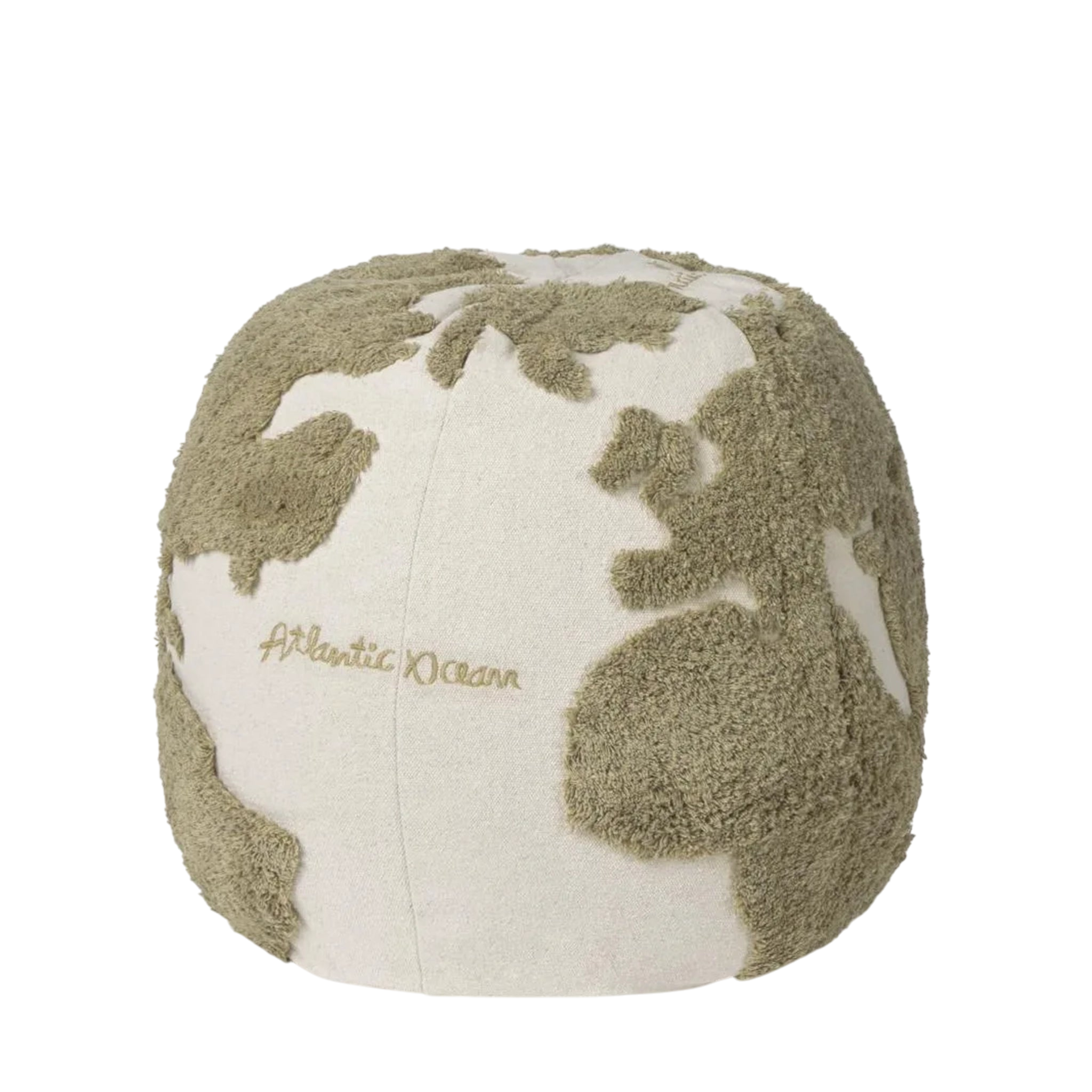Pouf World Map rugcycled