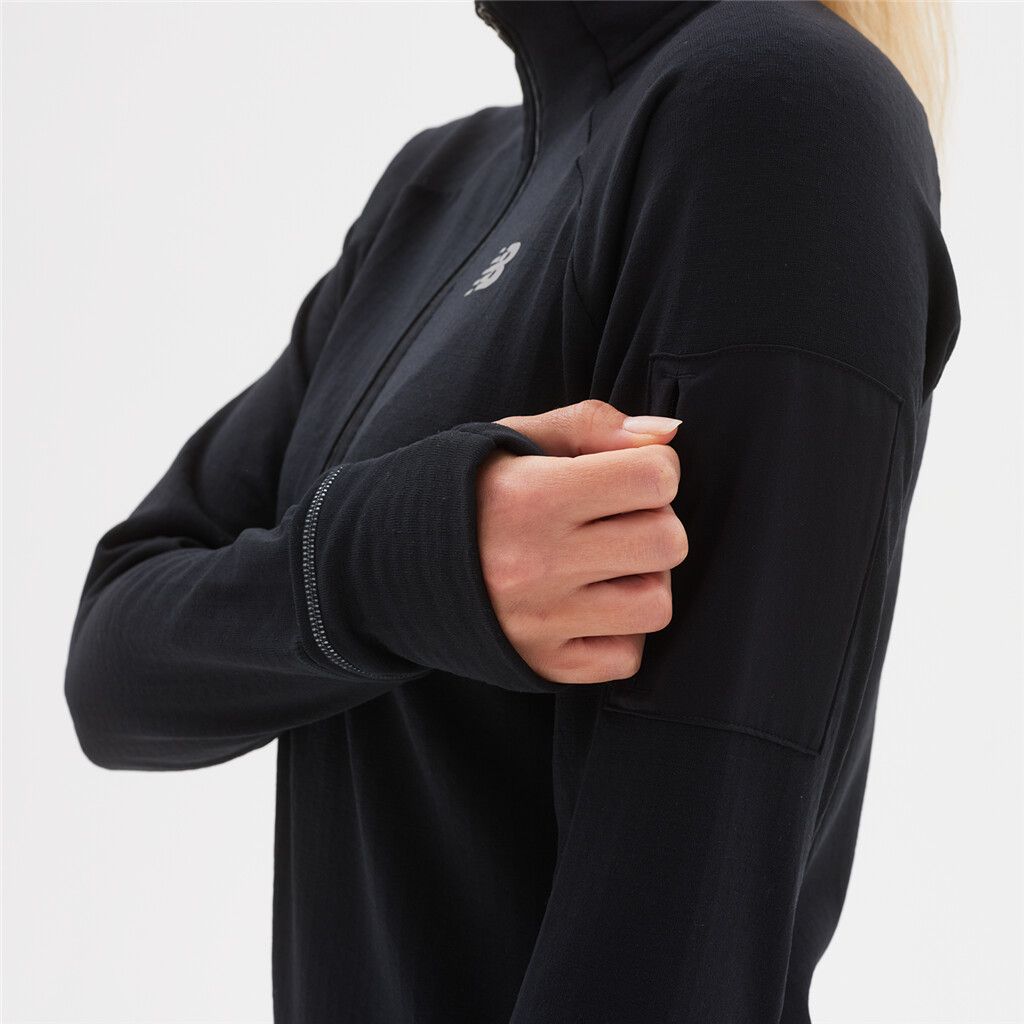Maillot de course à manches longues Heat Grid Half Zip black