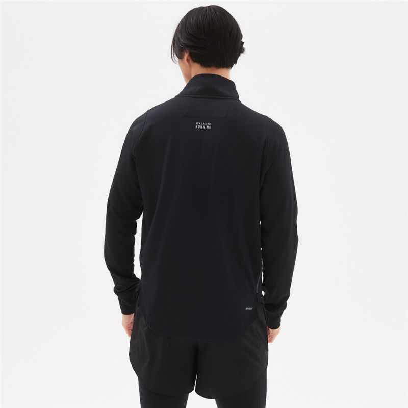 Langarmshirt NB Heat Grid Half Zip black