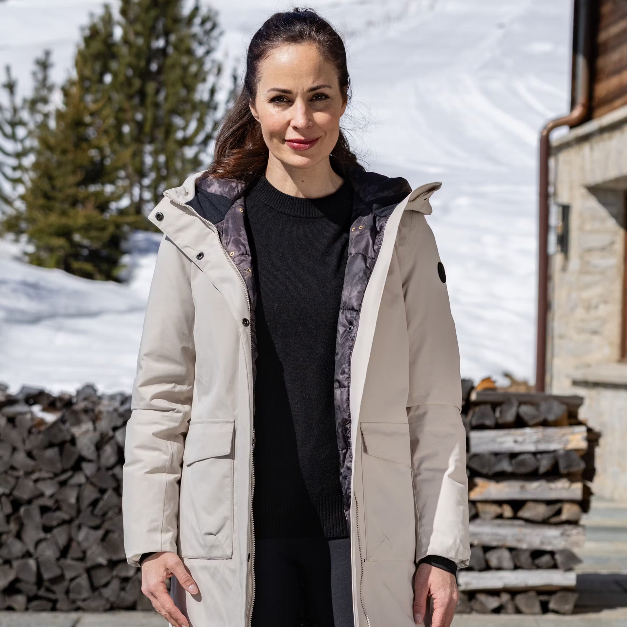Femmes Gwen Manteau d'hiver pour femmes silver lining