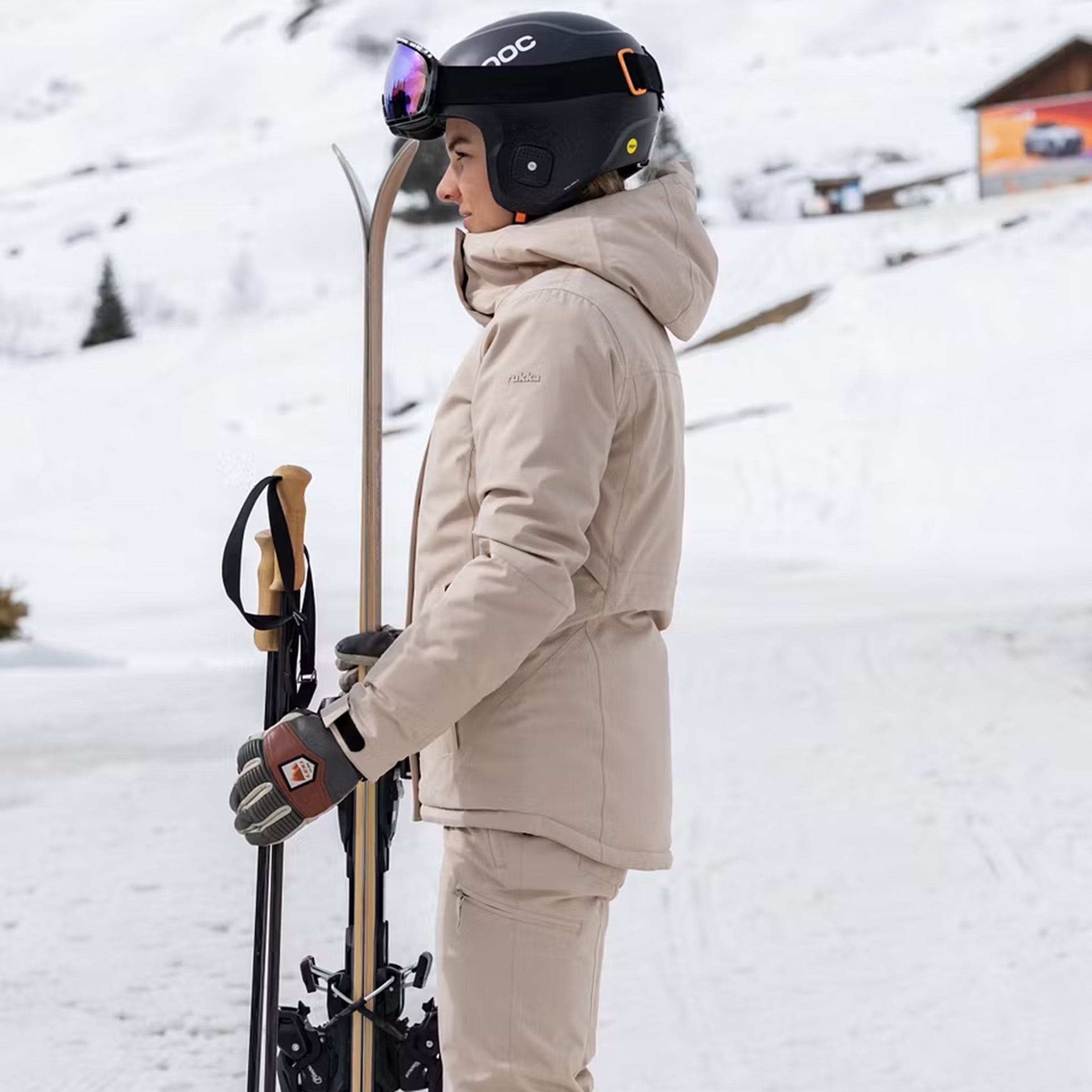 Frauen Skihose Polly oxford tan