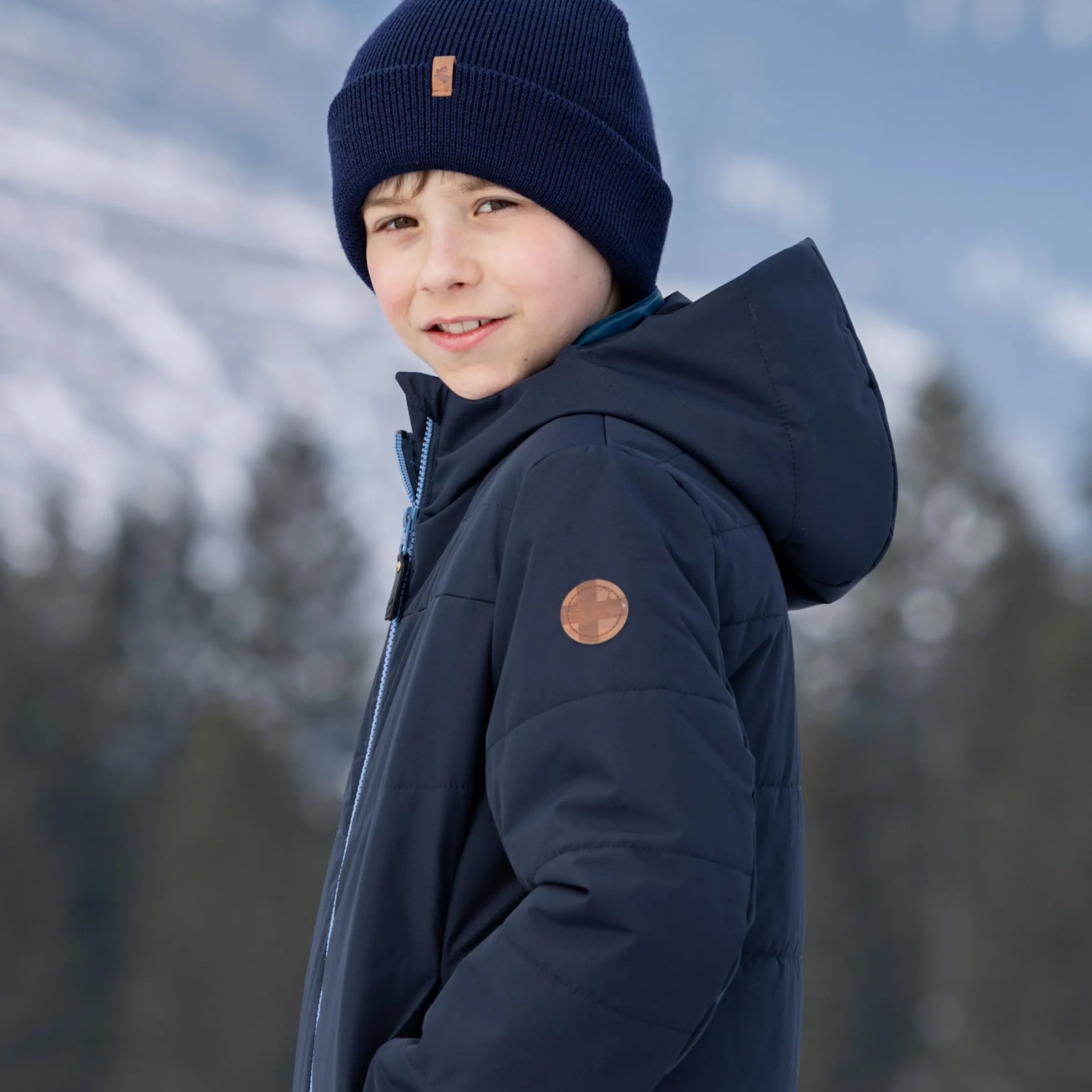 Veste matelassée Loup enfants Dark Navy