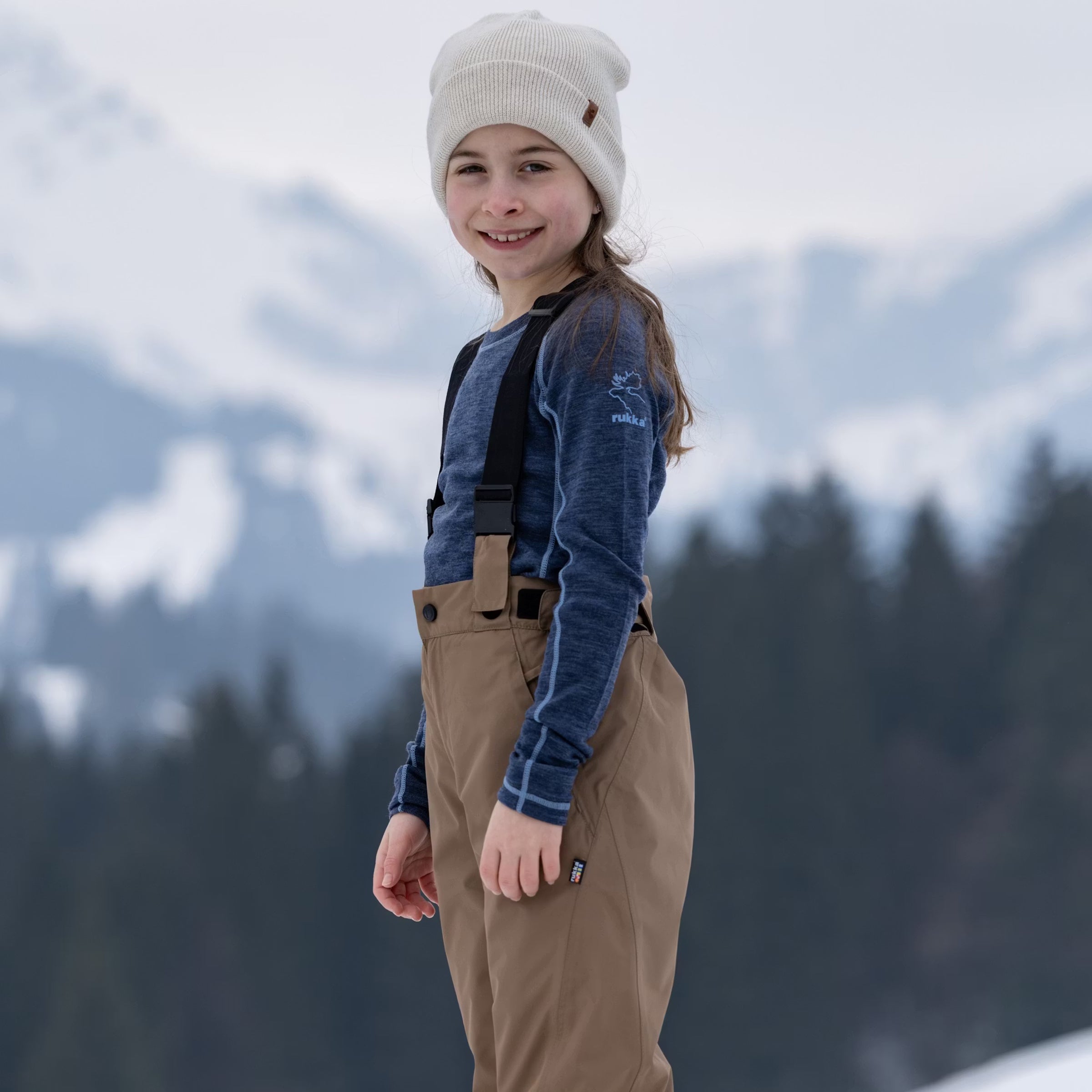 Kids Racer ski pants Shitake