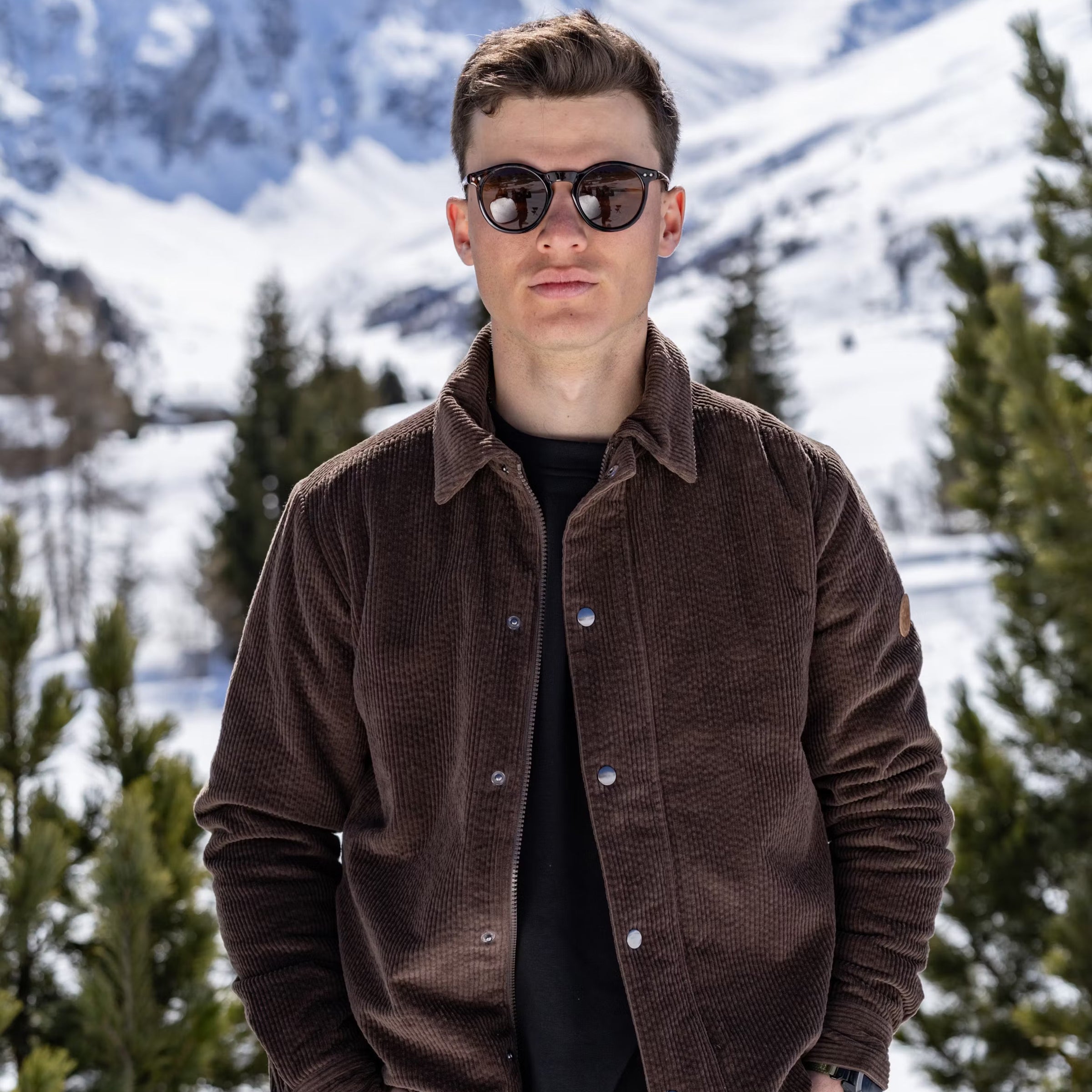 Women's Jacket Cord West Brown