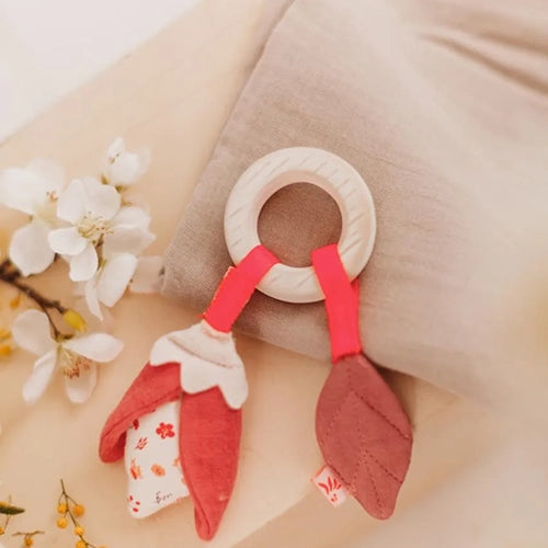 Anneau de dentition avec fleur