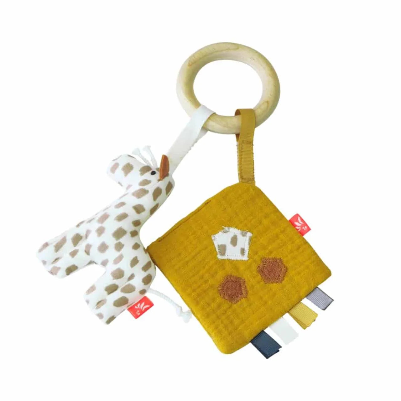 Beissring Giraffe mit Knister-Tuch